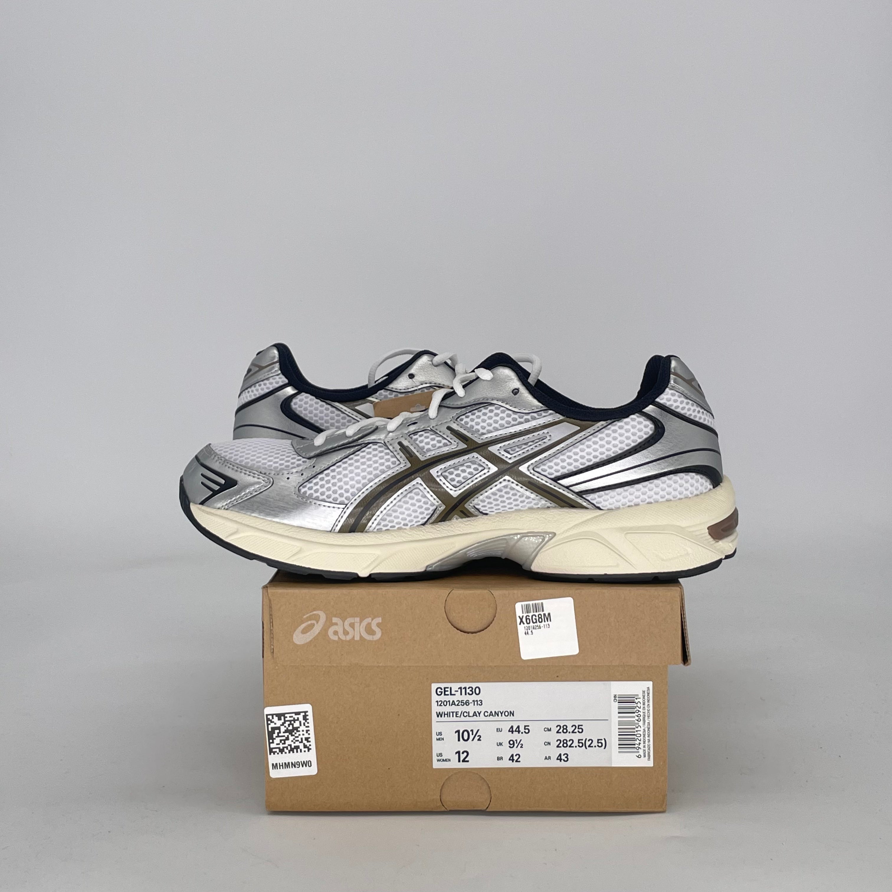 ASICS GEL-1130 WHITE CLAY CANYON 1201A256-113 SIZE 10.5/12W
