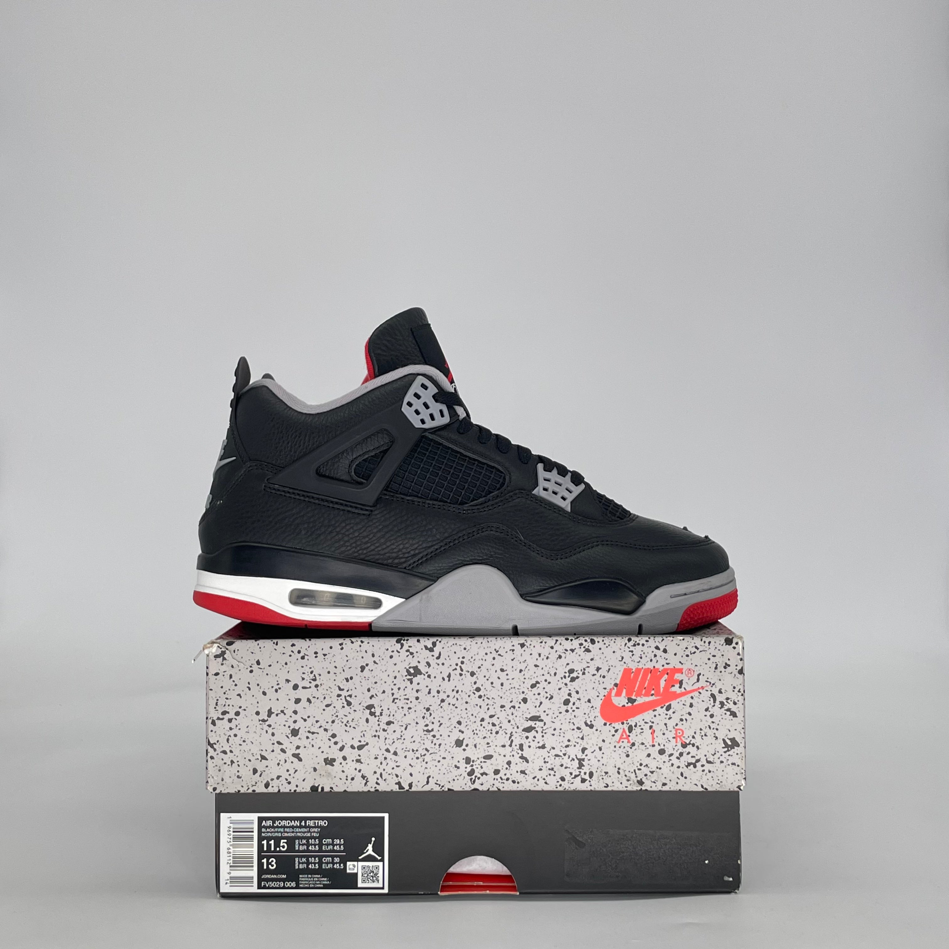 AIR JORDAN 4 BRED REIMAGINED FV5029-006 SIZE 11.5/13W