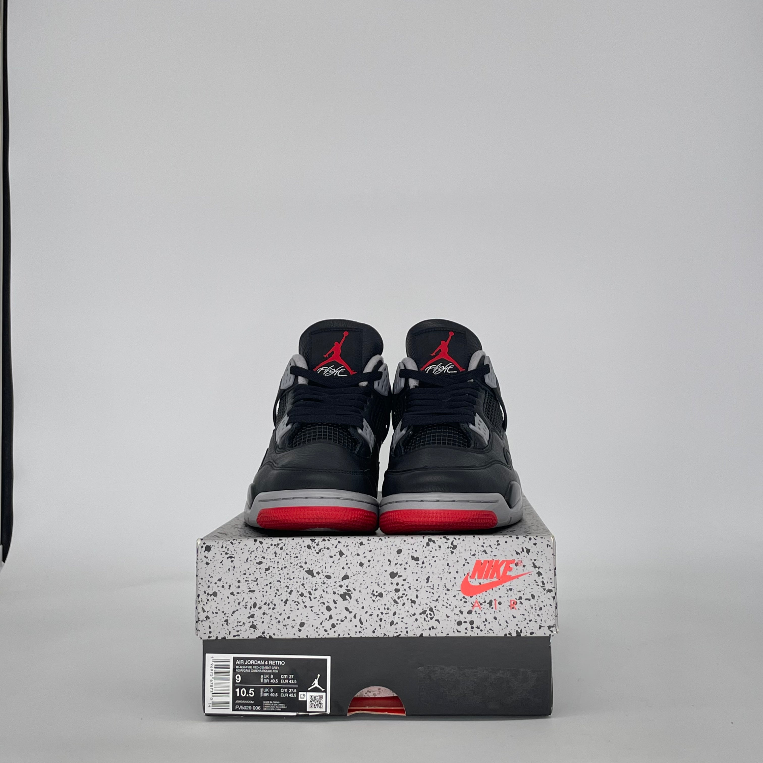 AIR JORDAN 4 BRED REIMAGINED FV5029-006 SIZE 9/10.5W