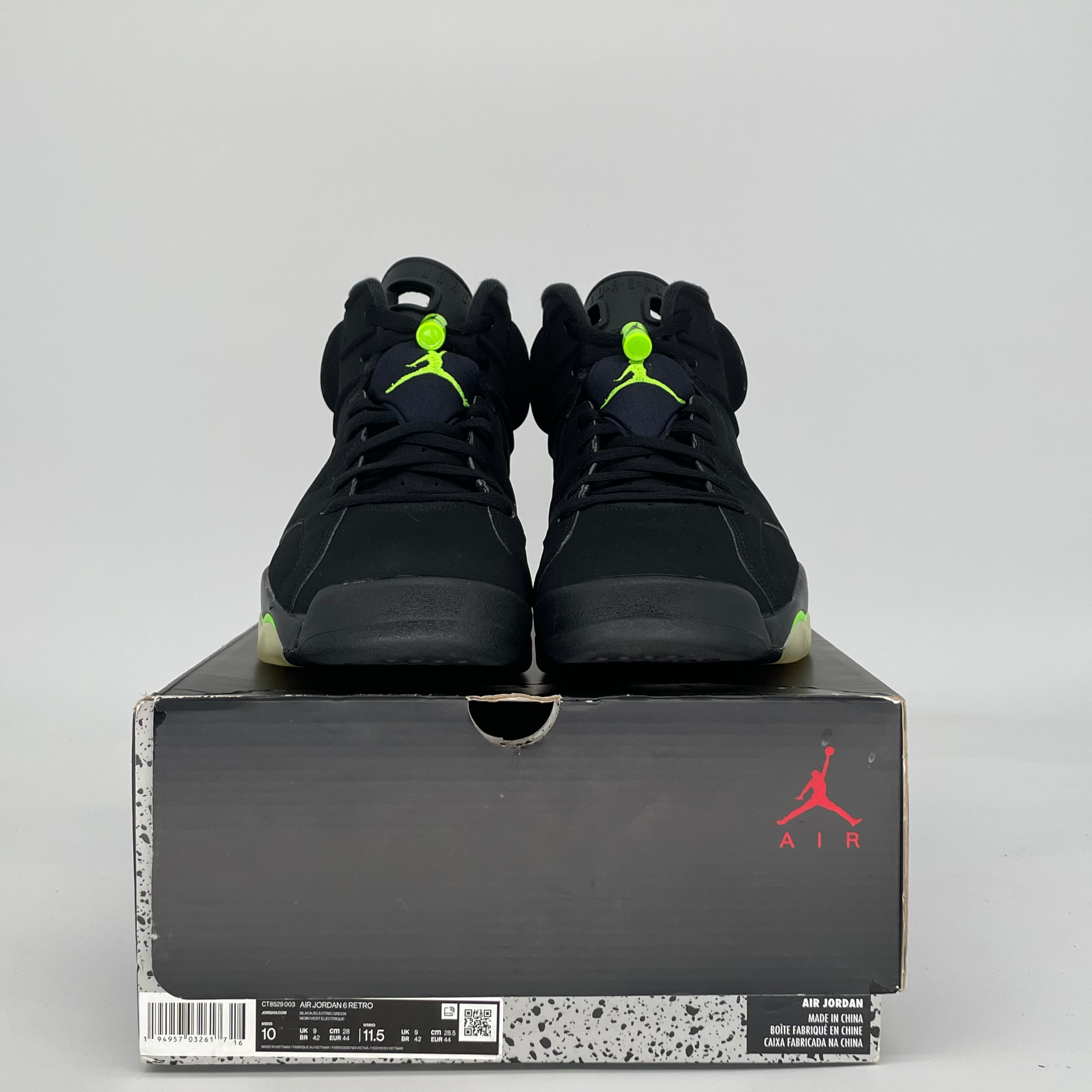 AIR JORDAN 6 ELECTRIC GREEN CT8529-003 SIZE 10/11.5W