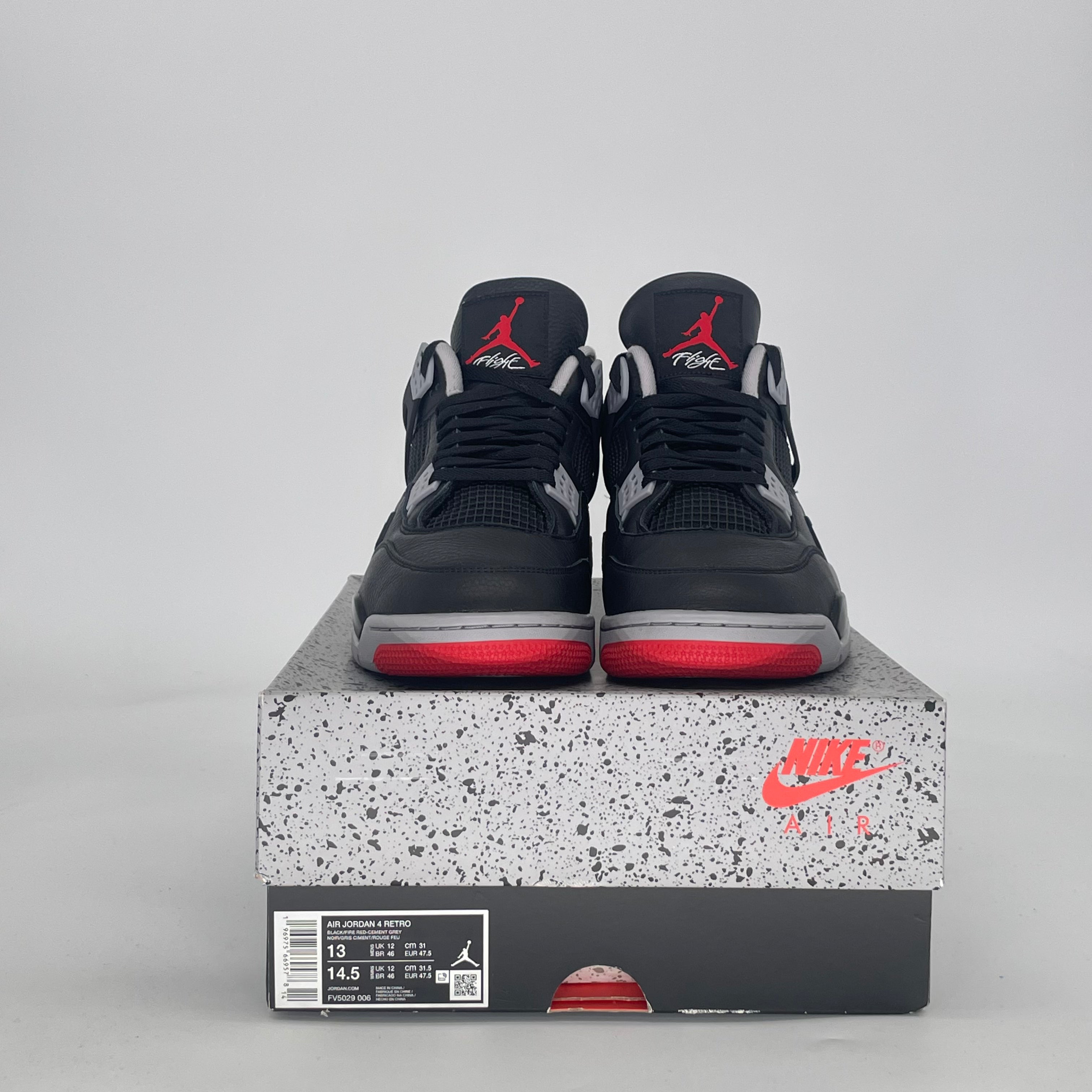 AIR JORDAN 4 BRED REIMAGINED FV5029-006 SIZE 13/14.5W