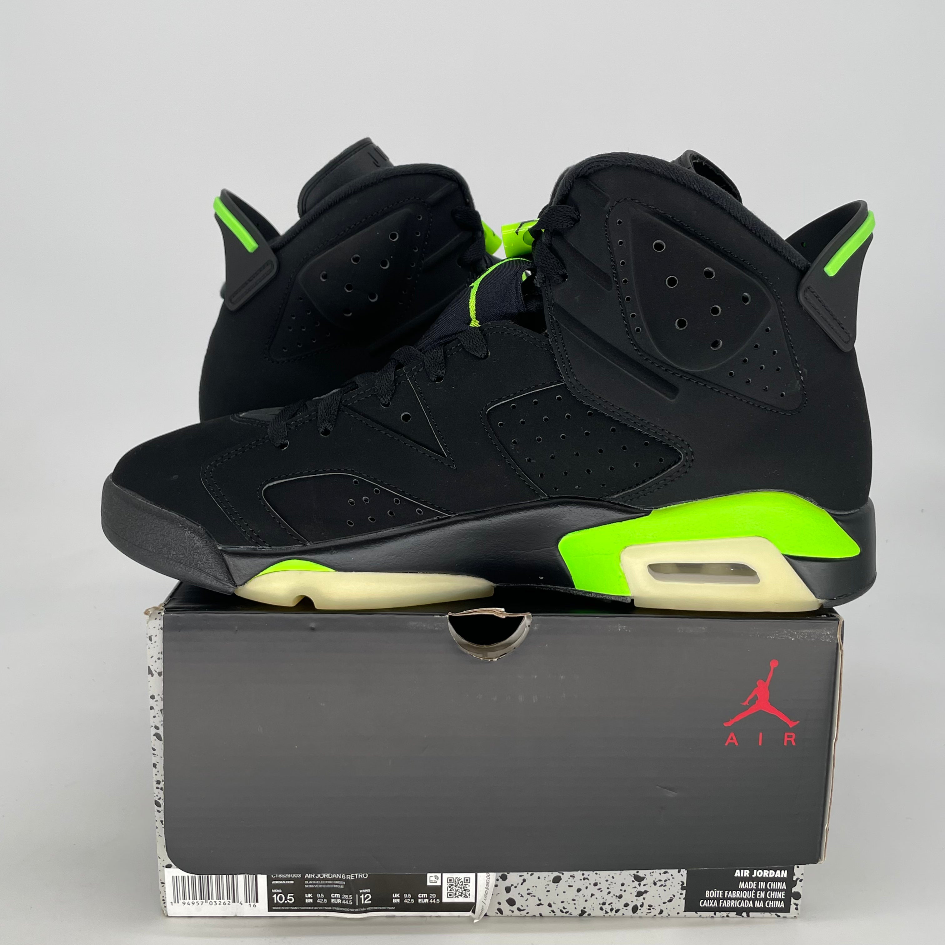 AIR JORDAN 6 ELECTRIC GREEN CT8529-003 SIZE 10.5/12W