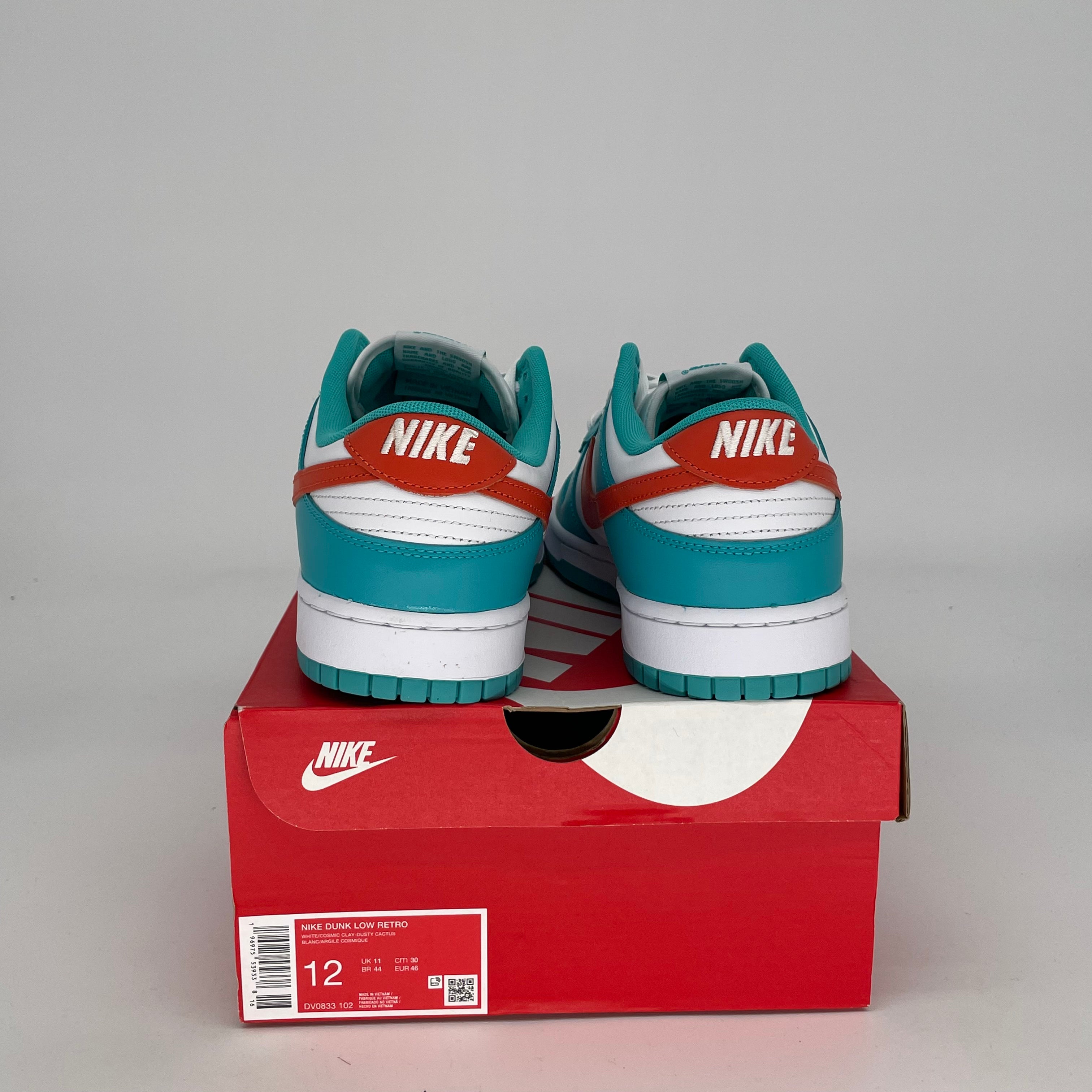 NIKE DUNK LOW MIAMI DOLPHINS SIZE 12 DV0833-102
