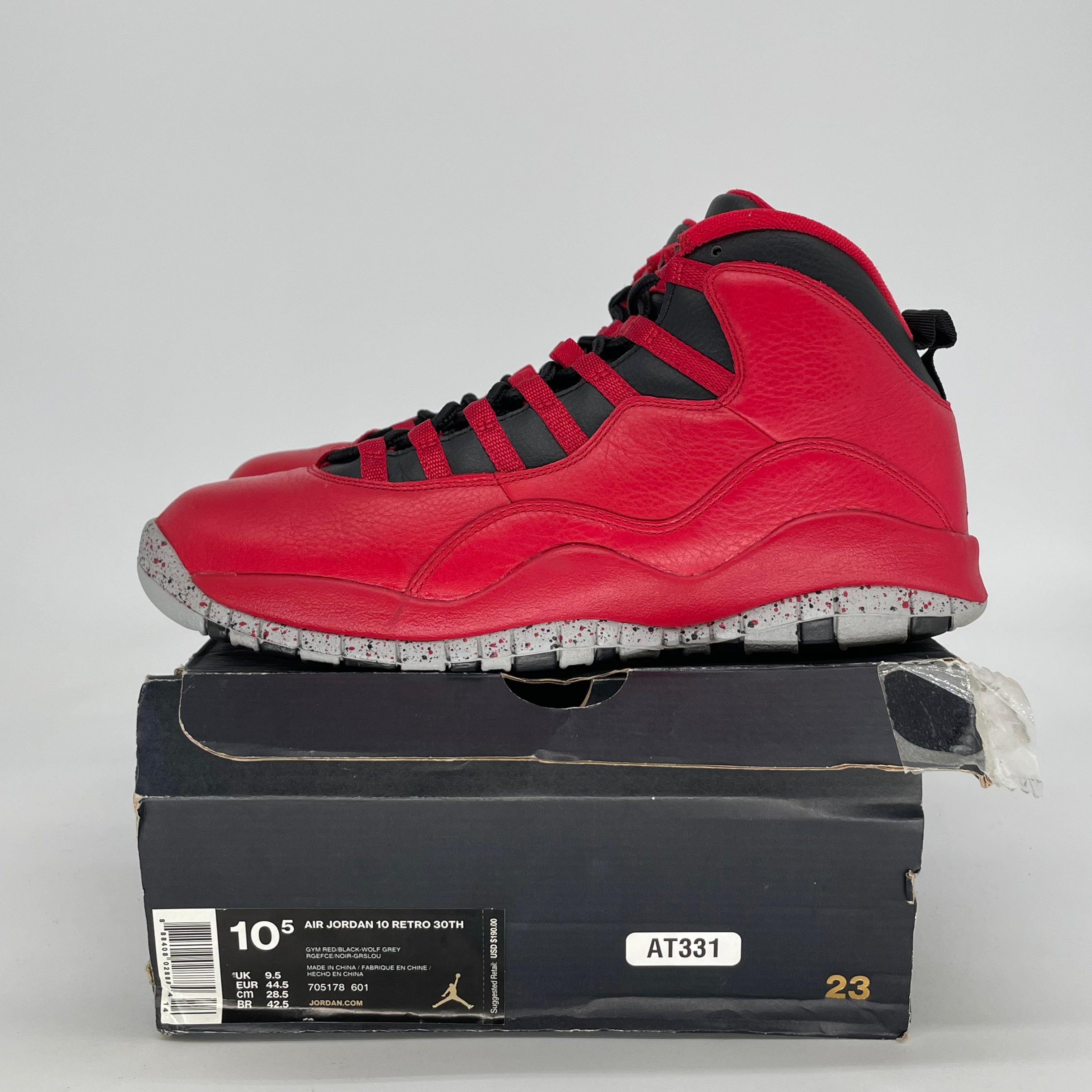 AIR JORDAN 10 BULLS OVER BROADWAY 705178-601 SIZE 10.5/12W