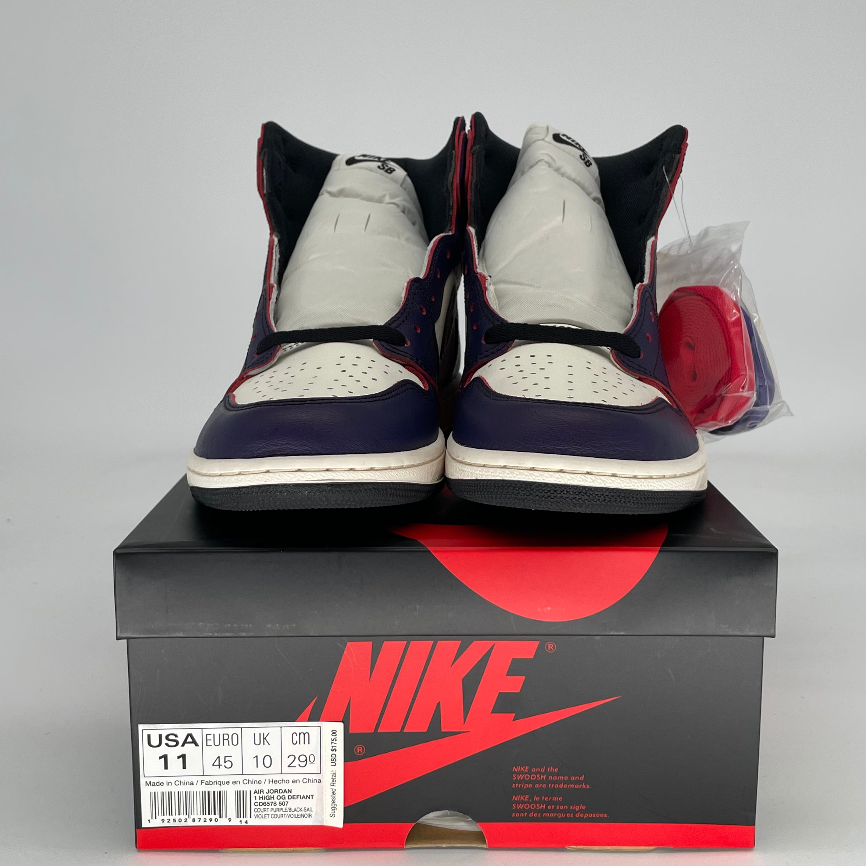 AIR JORDAN 1 DEFIANT SB LA TO CHICAGO CD6578-507 SIZE 11/12.5W