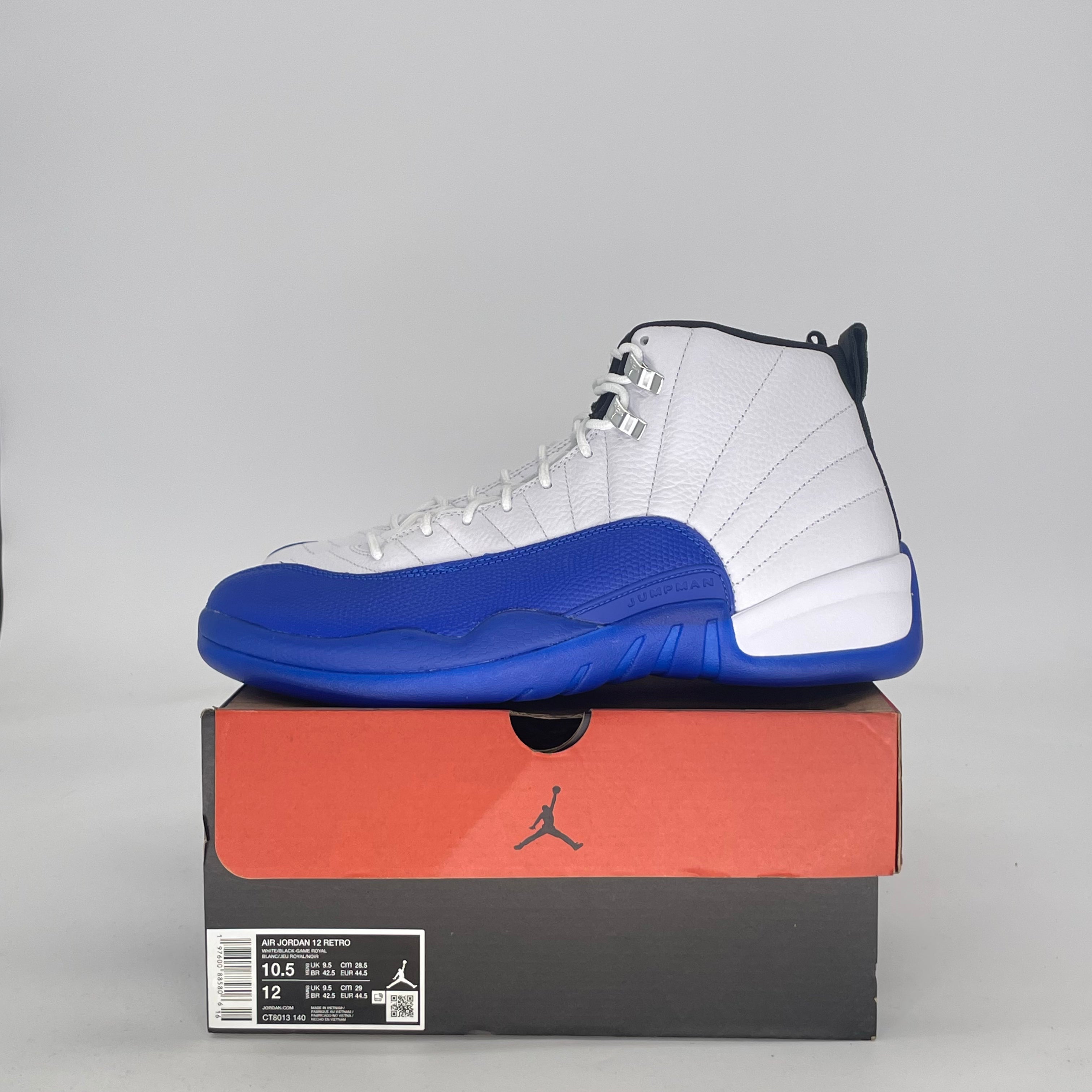 AIR JORDAN 12 BLUEBERRY CT8013-140 SIZE 10.5/12W