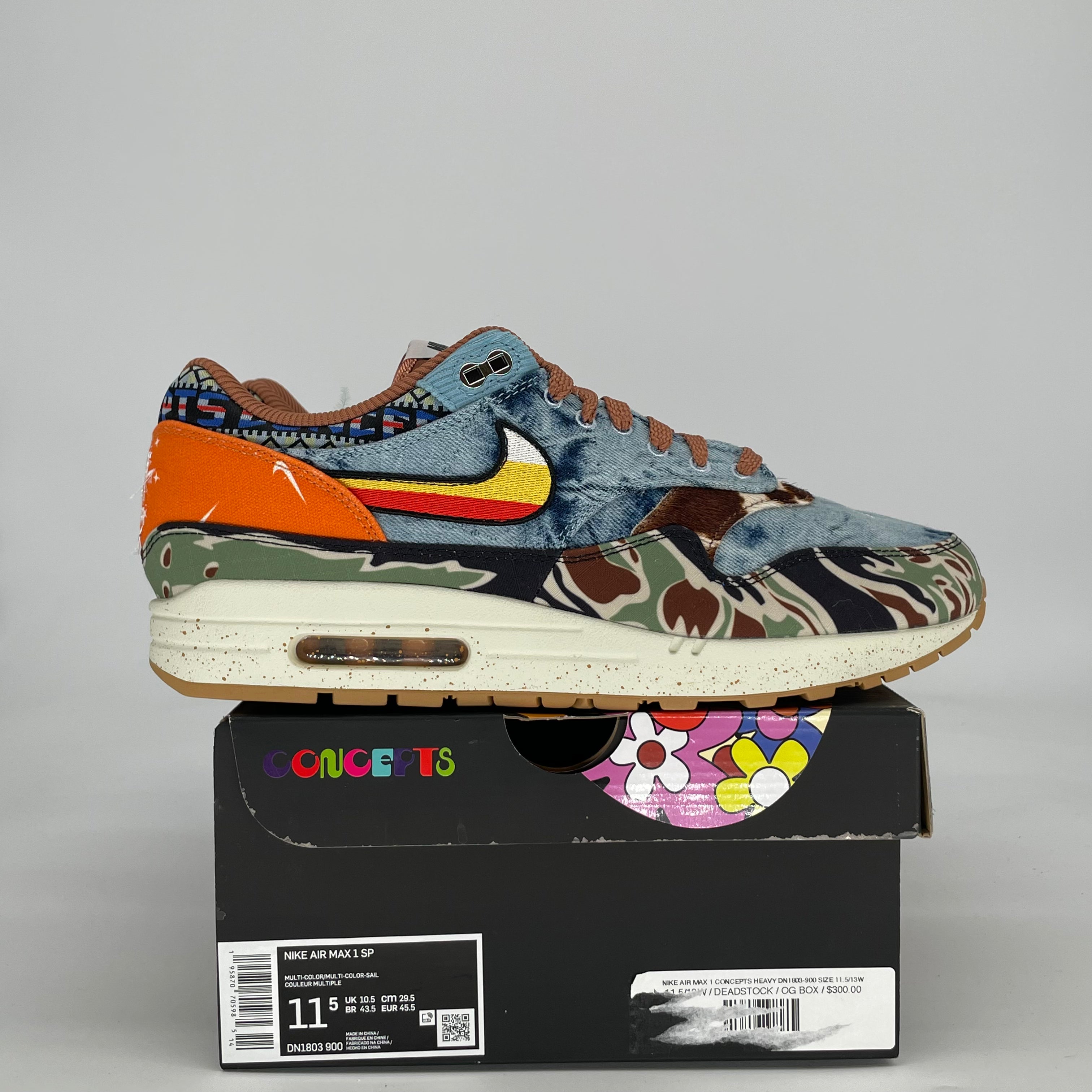 NIKE AIR MAX 1 CONCEPTS HEAVY DN1803-900 SIZE 11.5/13W