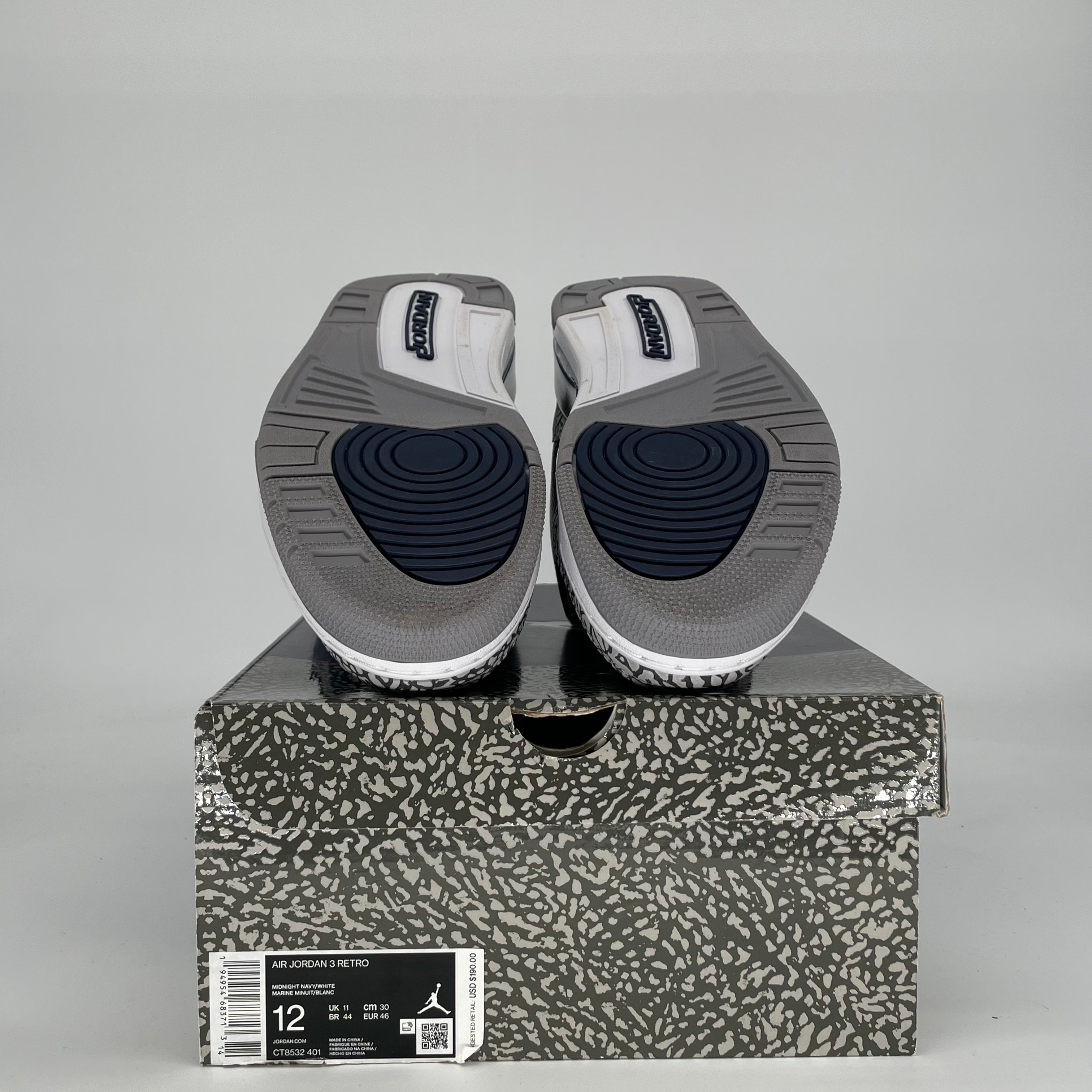 AIR JORDAN 3 GEORGETOWN CT8532-401 SIZE 12/13.5W