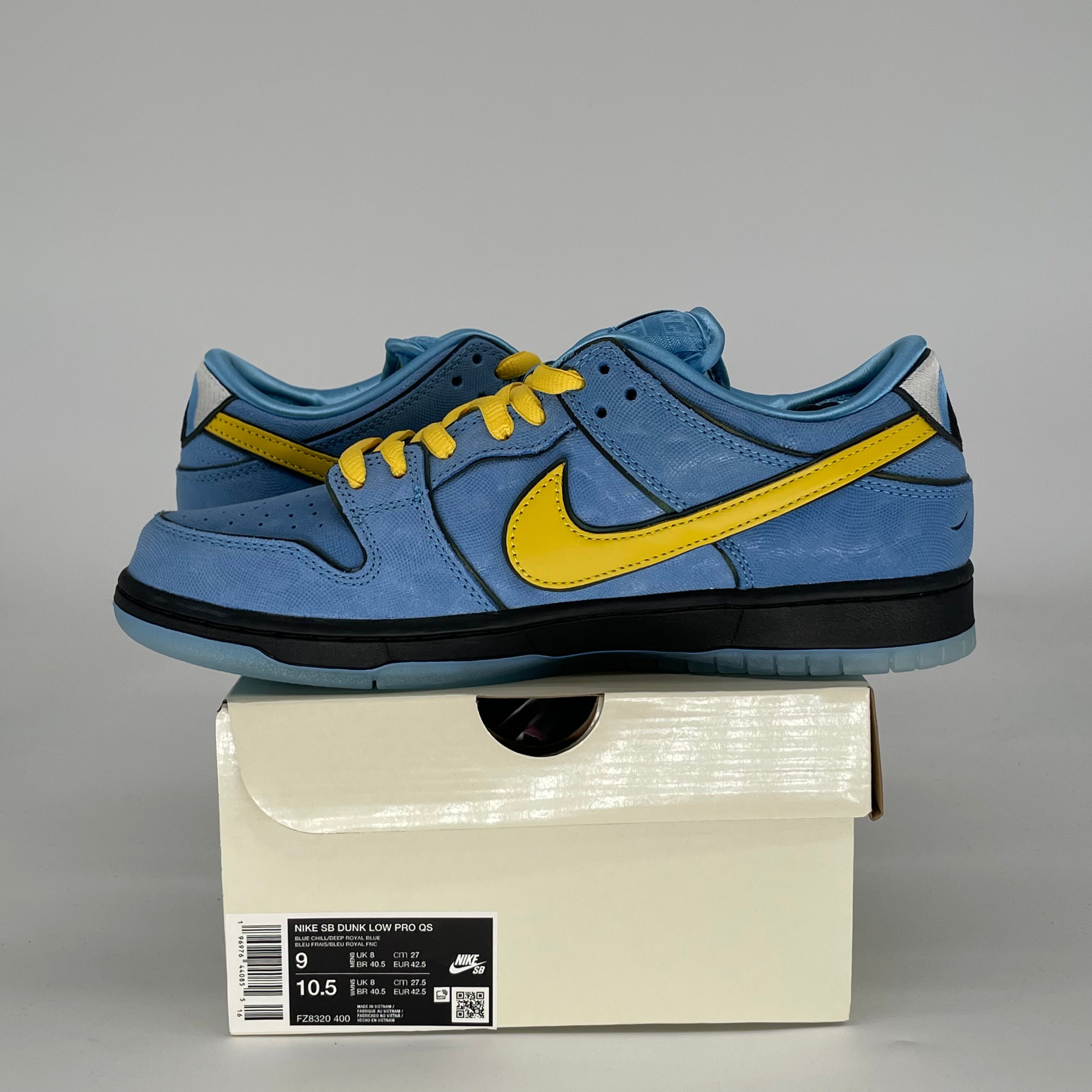 NIKE SB DUNK LOW THE POWERPUFF GIRLS BUBBLES FZ8320-400 SIZE 9/10.5W