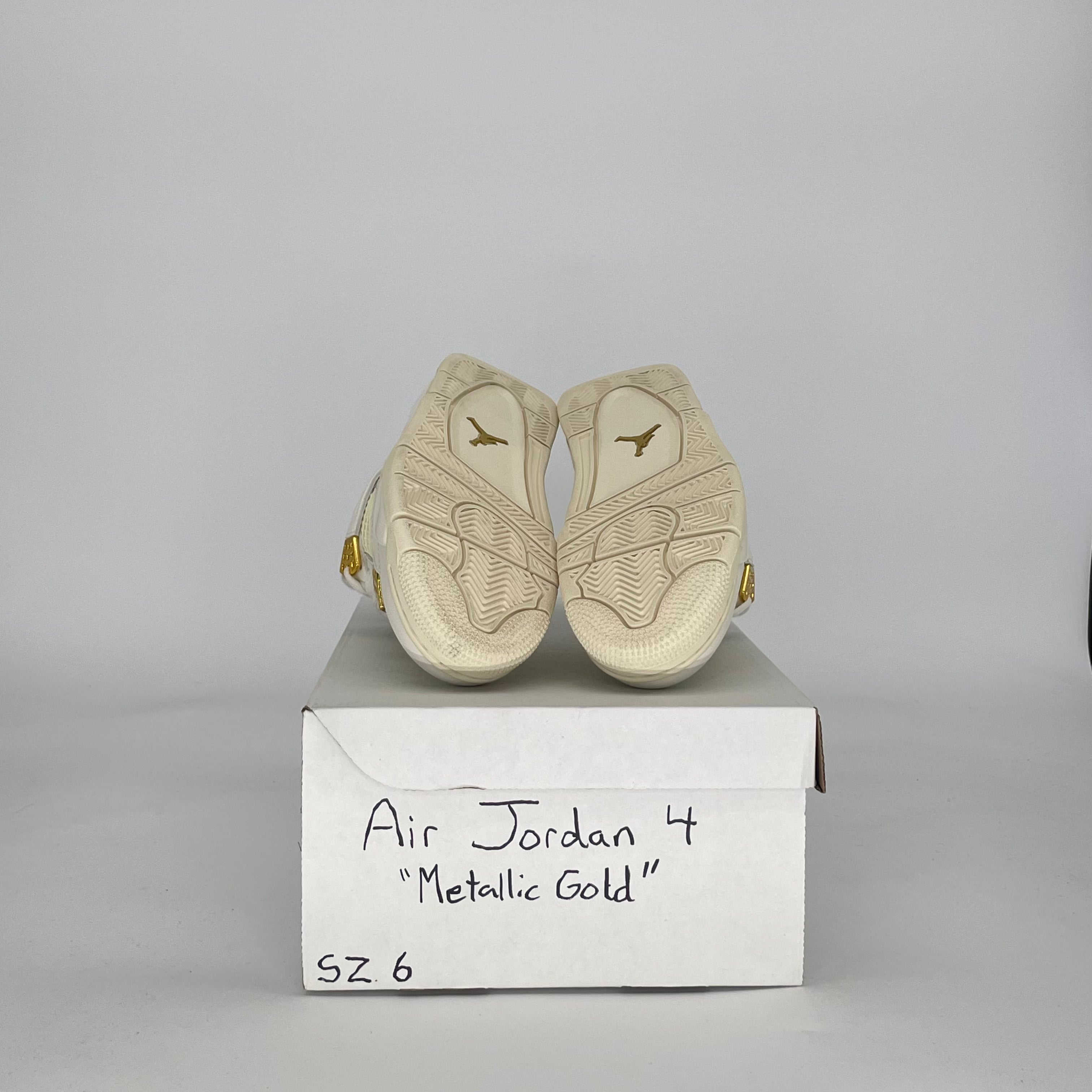 AIR JORDAN 4 METALLIC GOLD AQ9129-170 SIZE 6/7.5W GS
