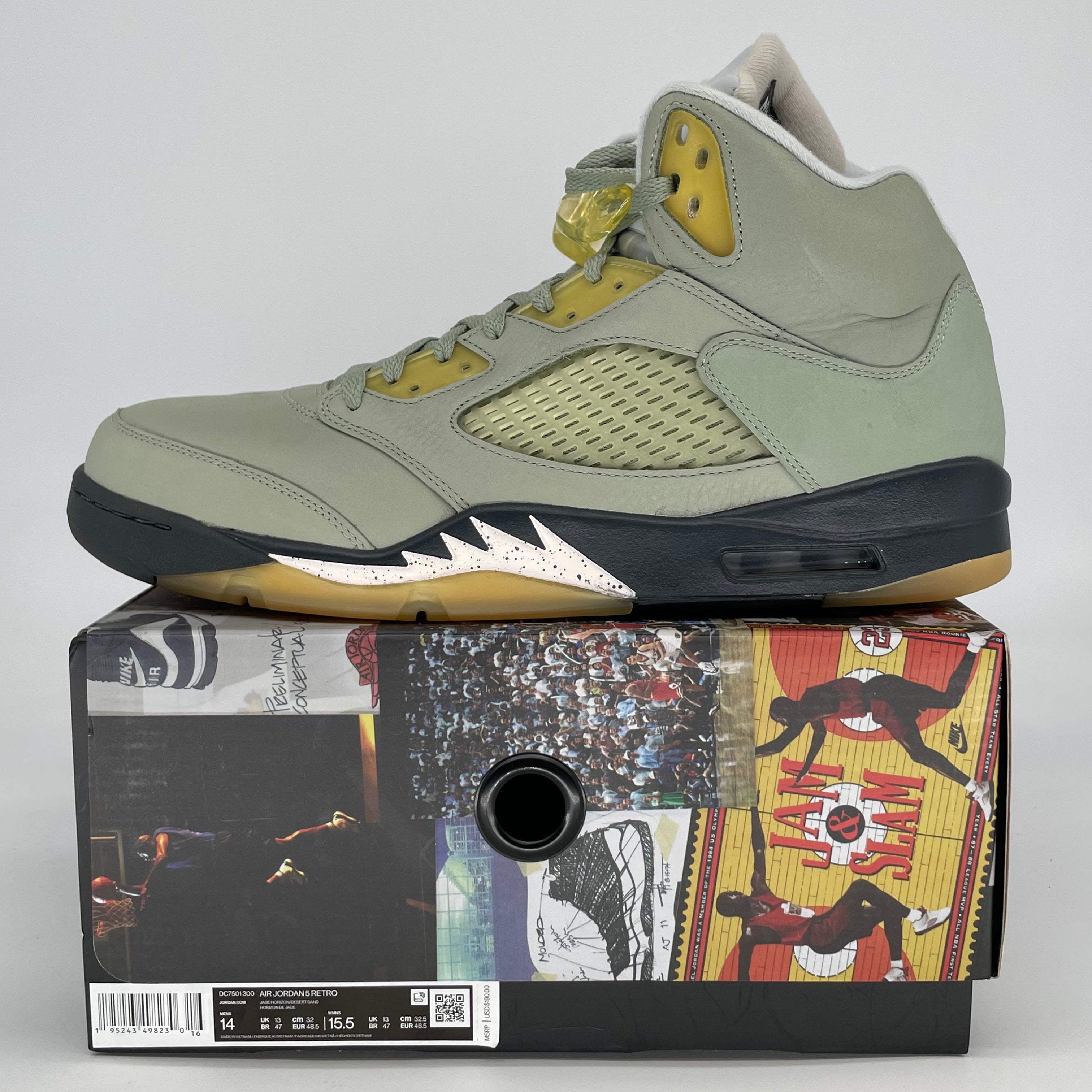 AIR JORDAN 5 JADE HORIZON DC7501-300 SIZE 14/15.5W