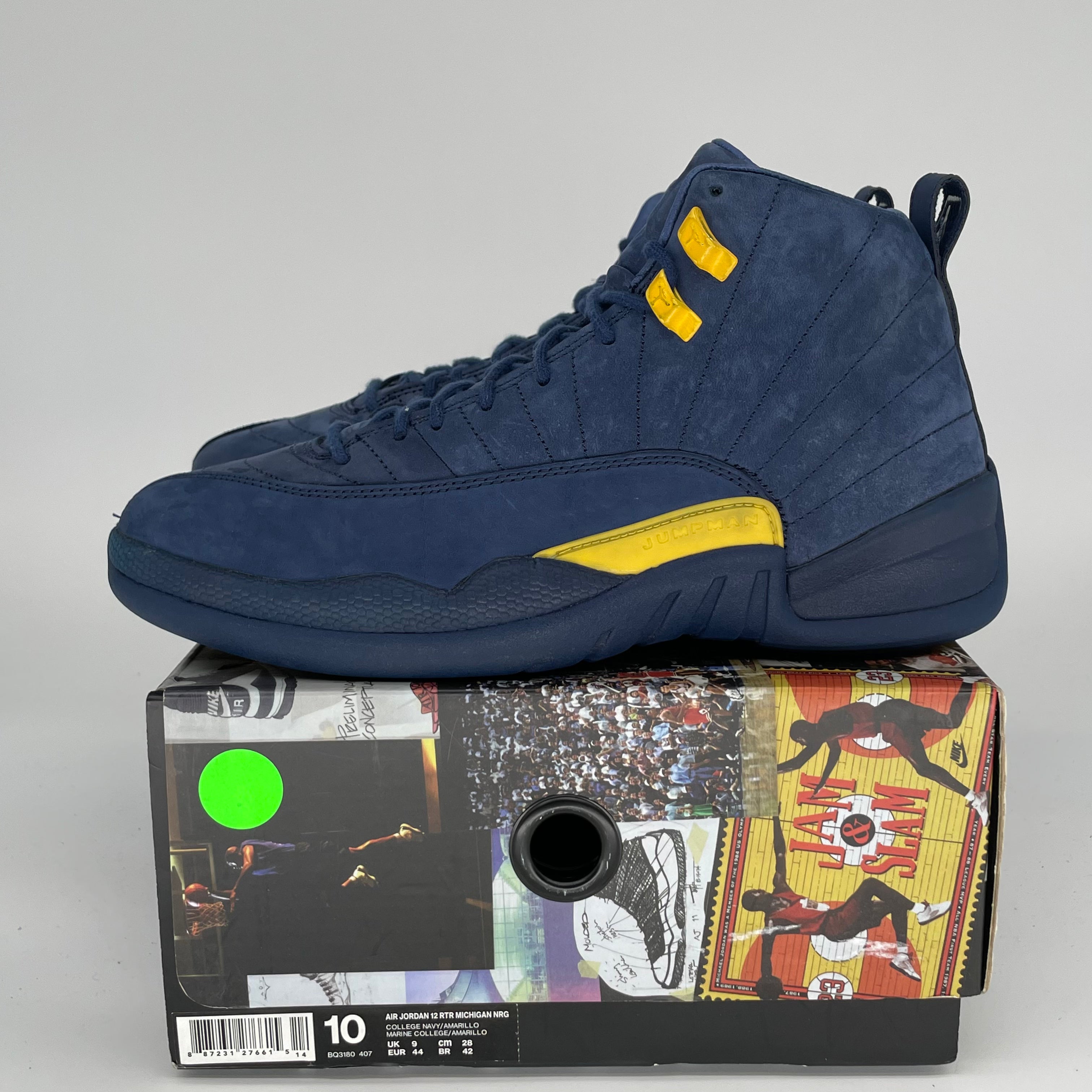 AIR JORDAN 12 MICHIGAN BQ3180-407 SIZE 10/11.5W