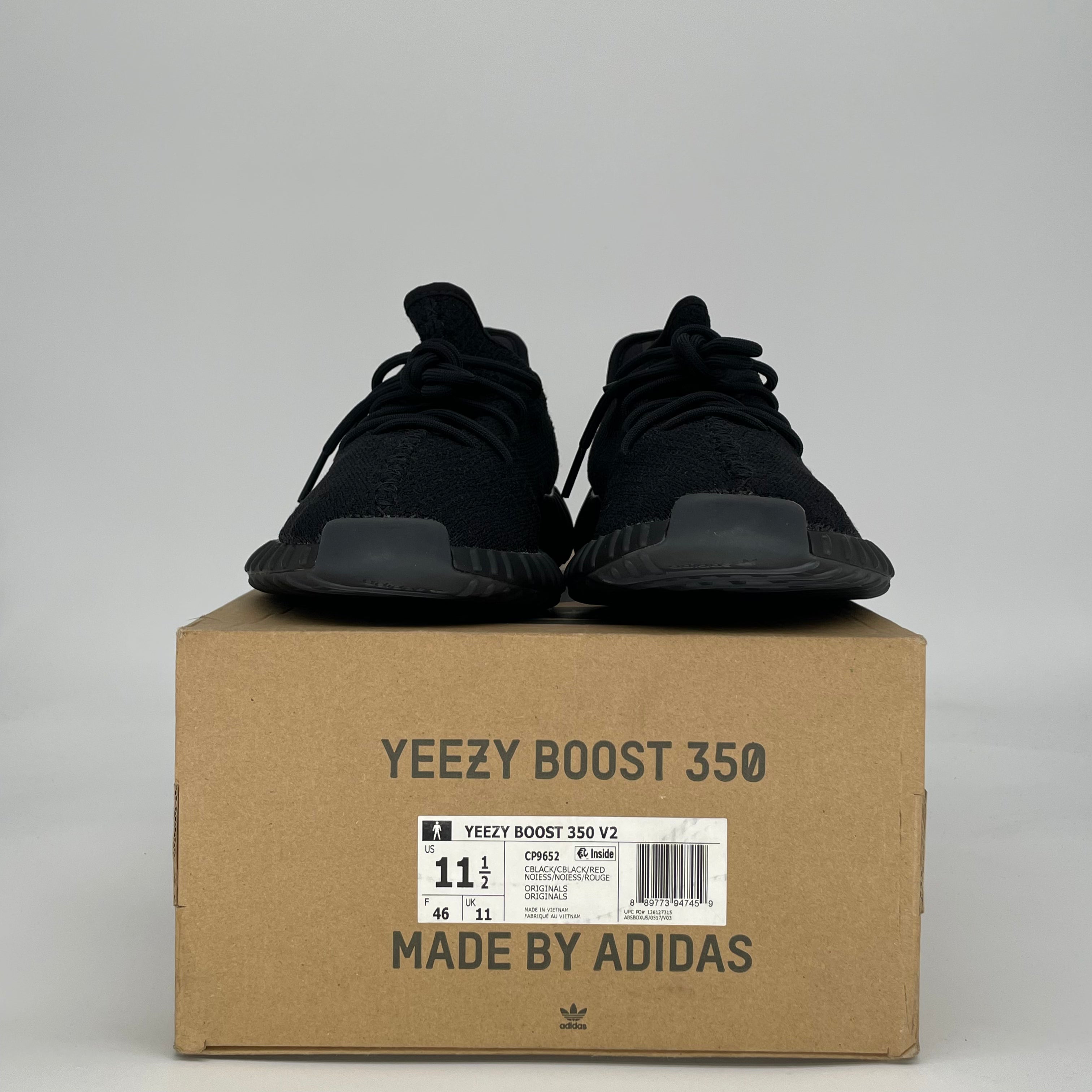 ADIDAS YEZZY BOOST 350 V2 BLACK RED CP9652 SIZE 11.5/13W