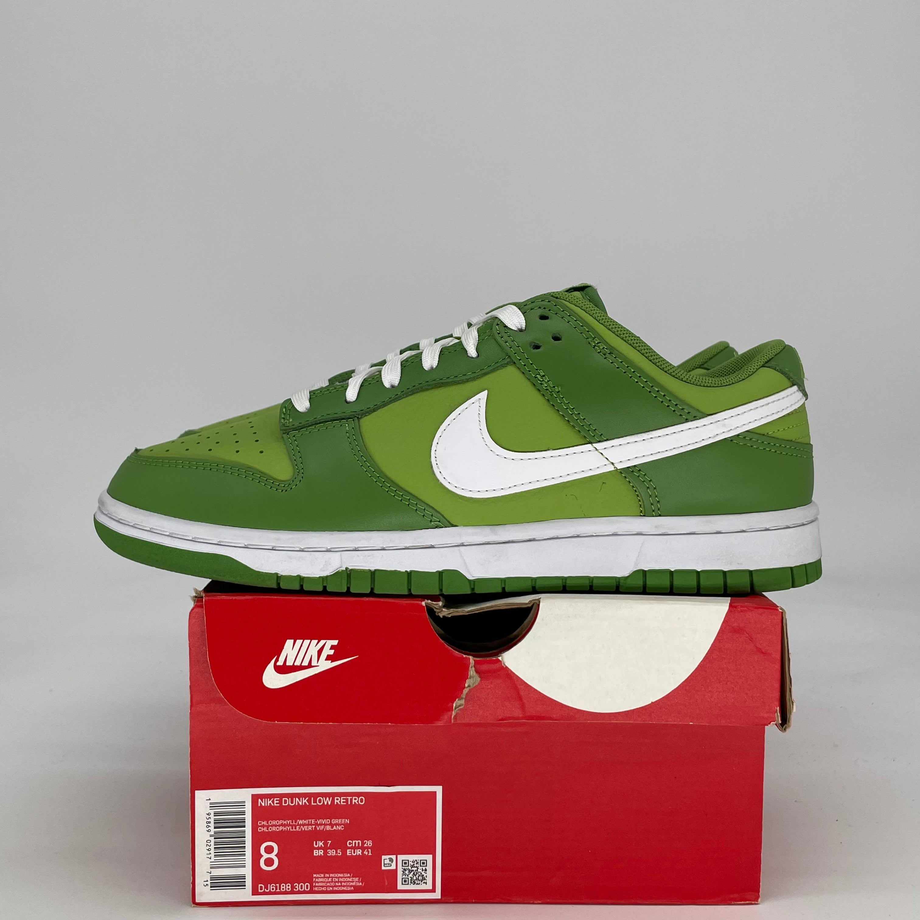 NIKE DUNK LOW CHLOROPHYLL DJ6188-300 SIZE 8/9.5W