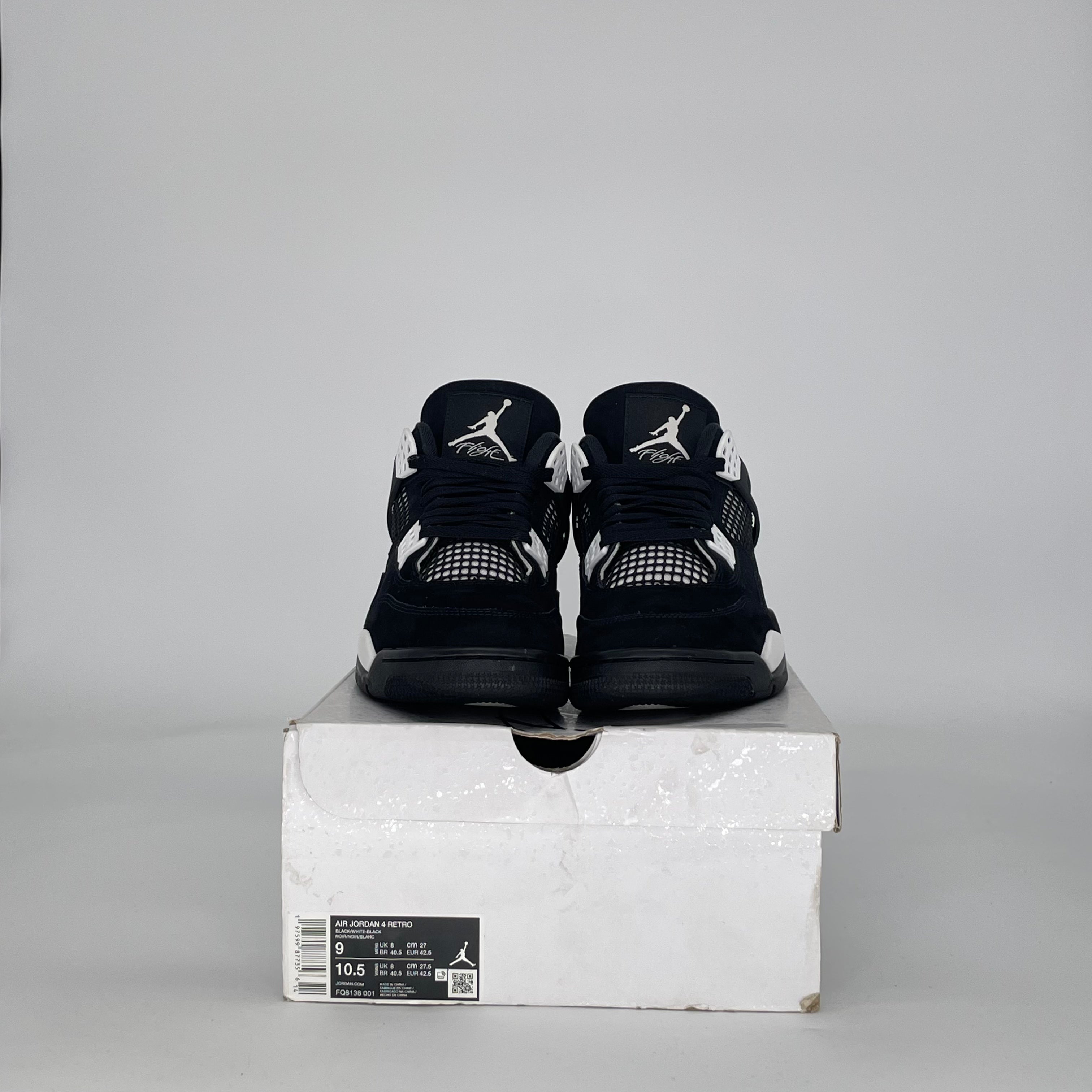 AIR JORDAN 4 WHITE THUNDER FQ8138-001 SIZE 9/10.5W