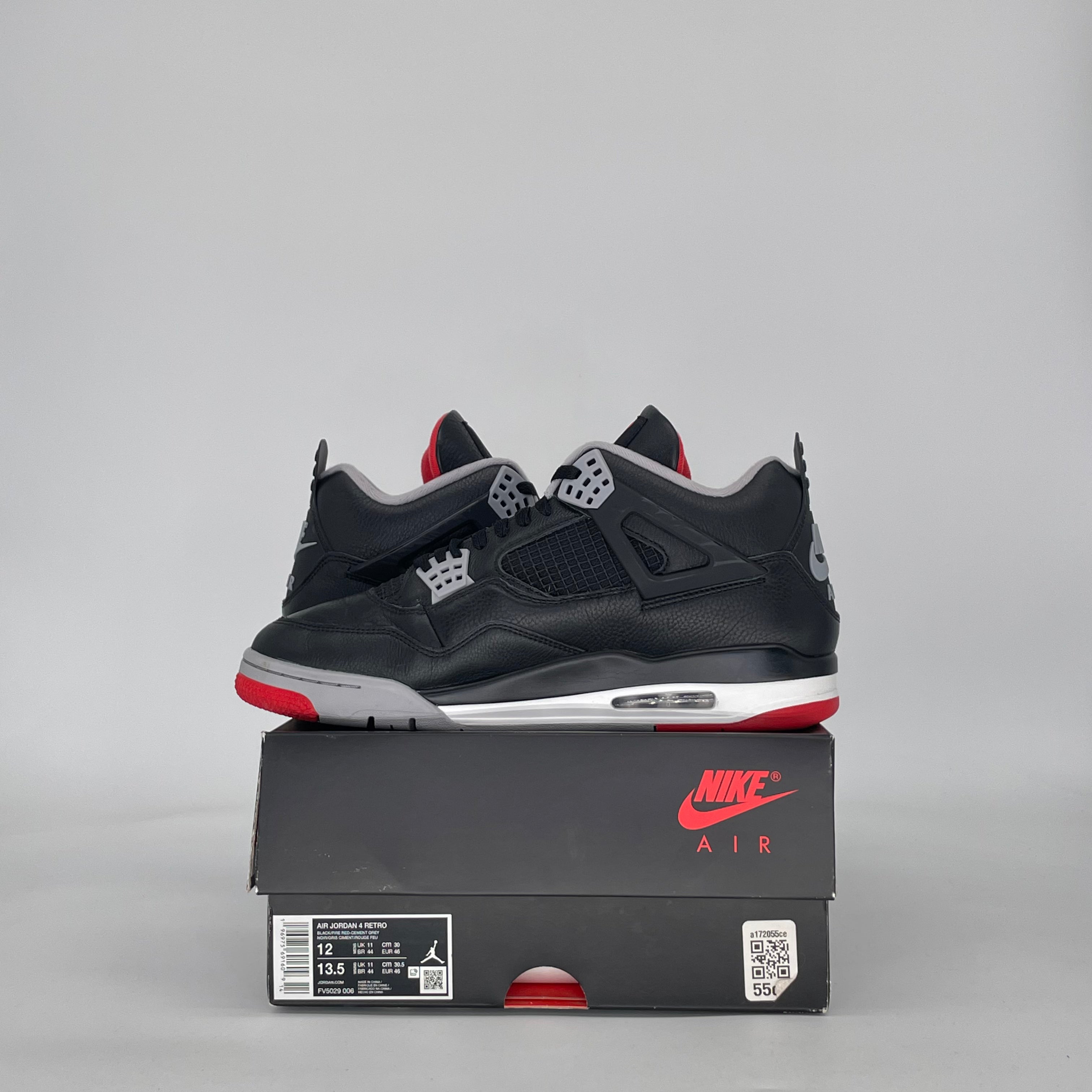AIR JORDAN 4 BRED REIMAGINED FV5029-006 SIZE 12/13.5W