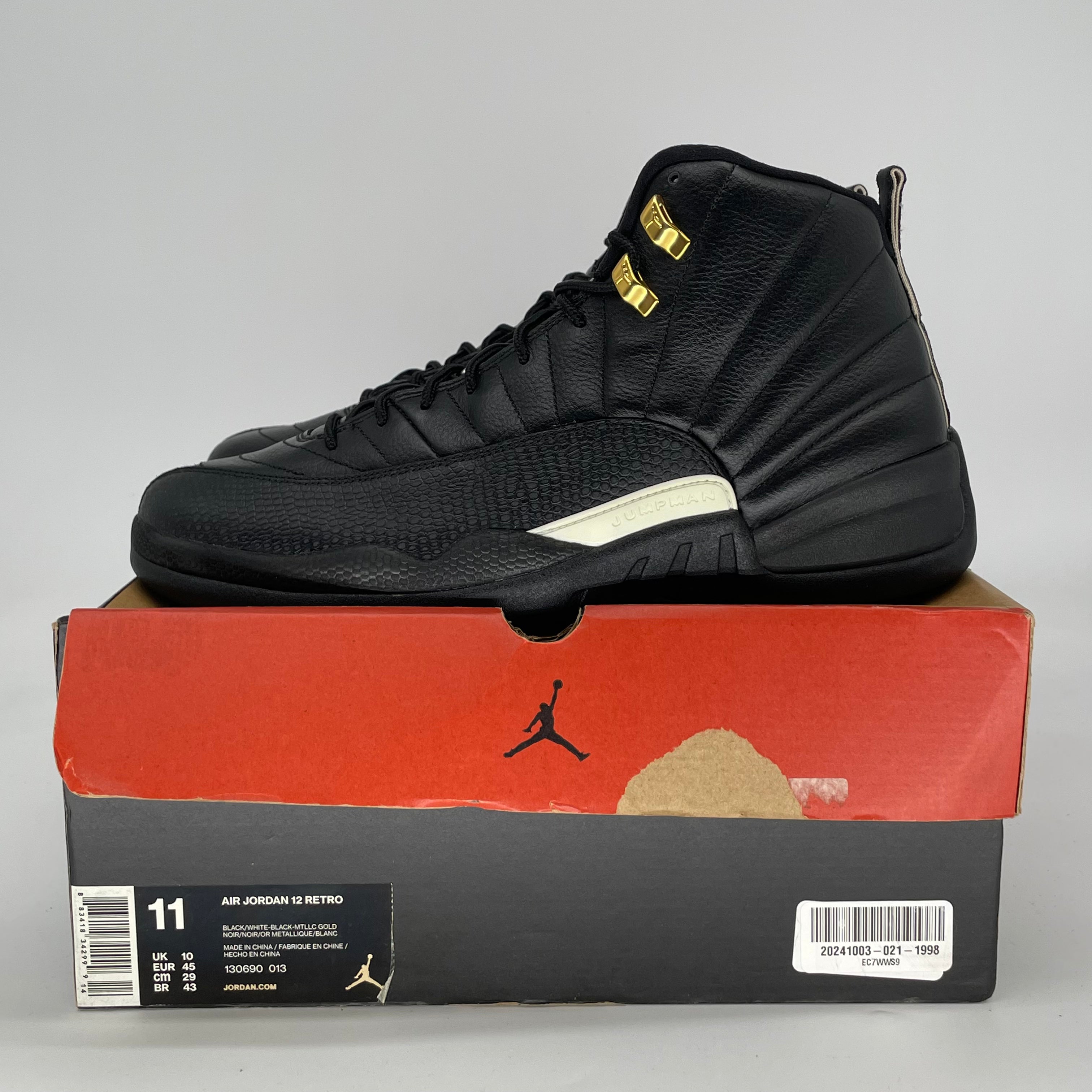 AIR JORDAN 12 THE MASTER 130690-013 SIZE 11/12.5W