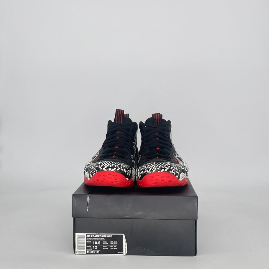 NIKE AIR FOAMPOSITE ONE ALBINO SNAKESKIN 314996-101 SIZE 10.5/12W