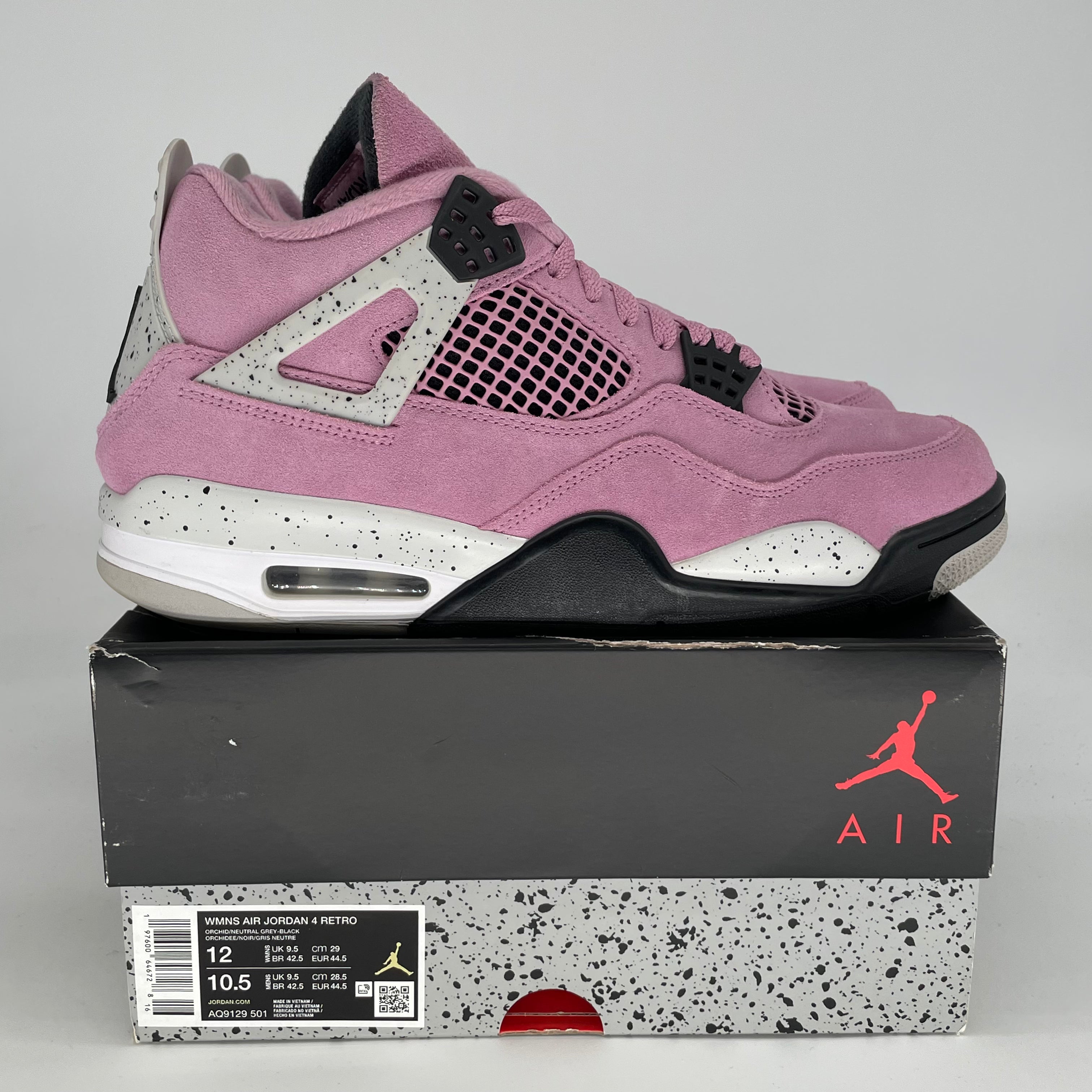 AIR JORDAN 4 ORCHID W AQ9129-501 SIZE 10.5/12W