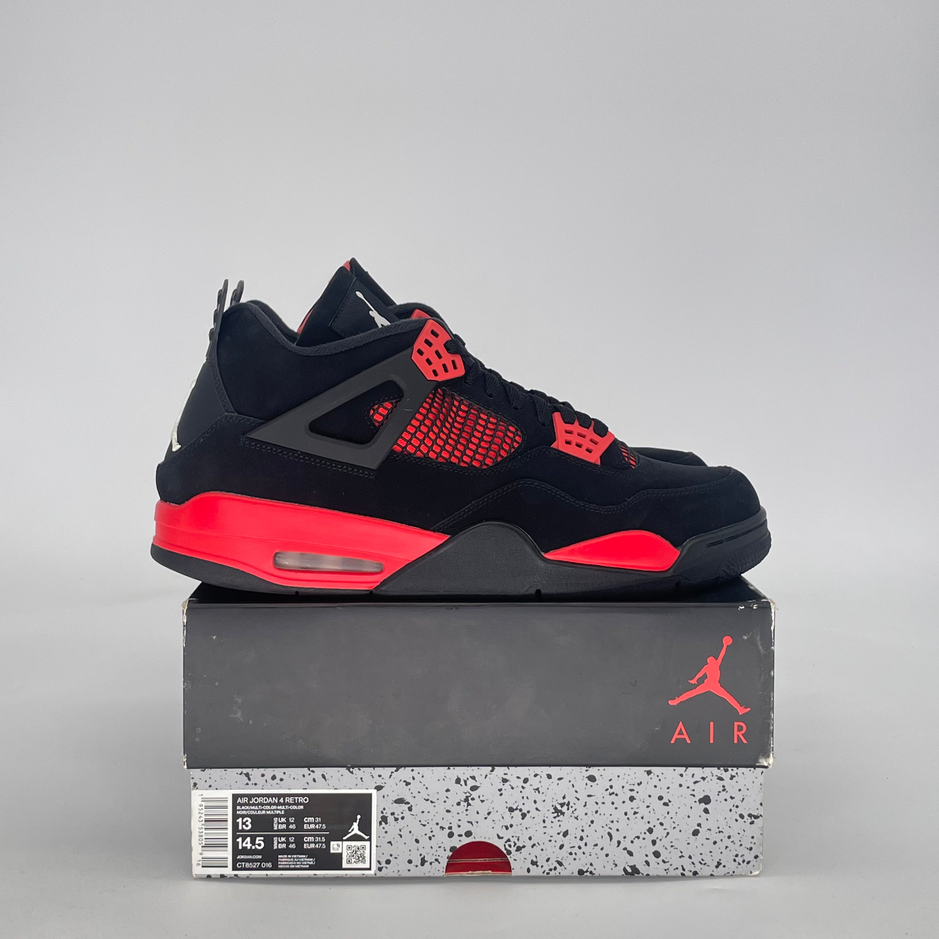 AIR JORDAN 4 RED THUNDER CT8527-016 SIZE 13/14.5W