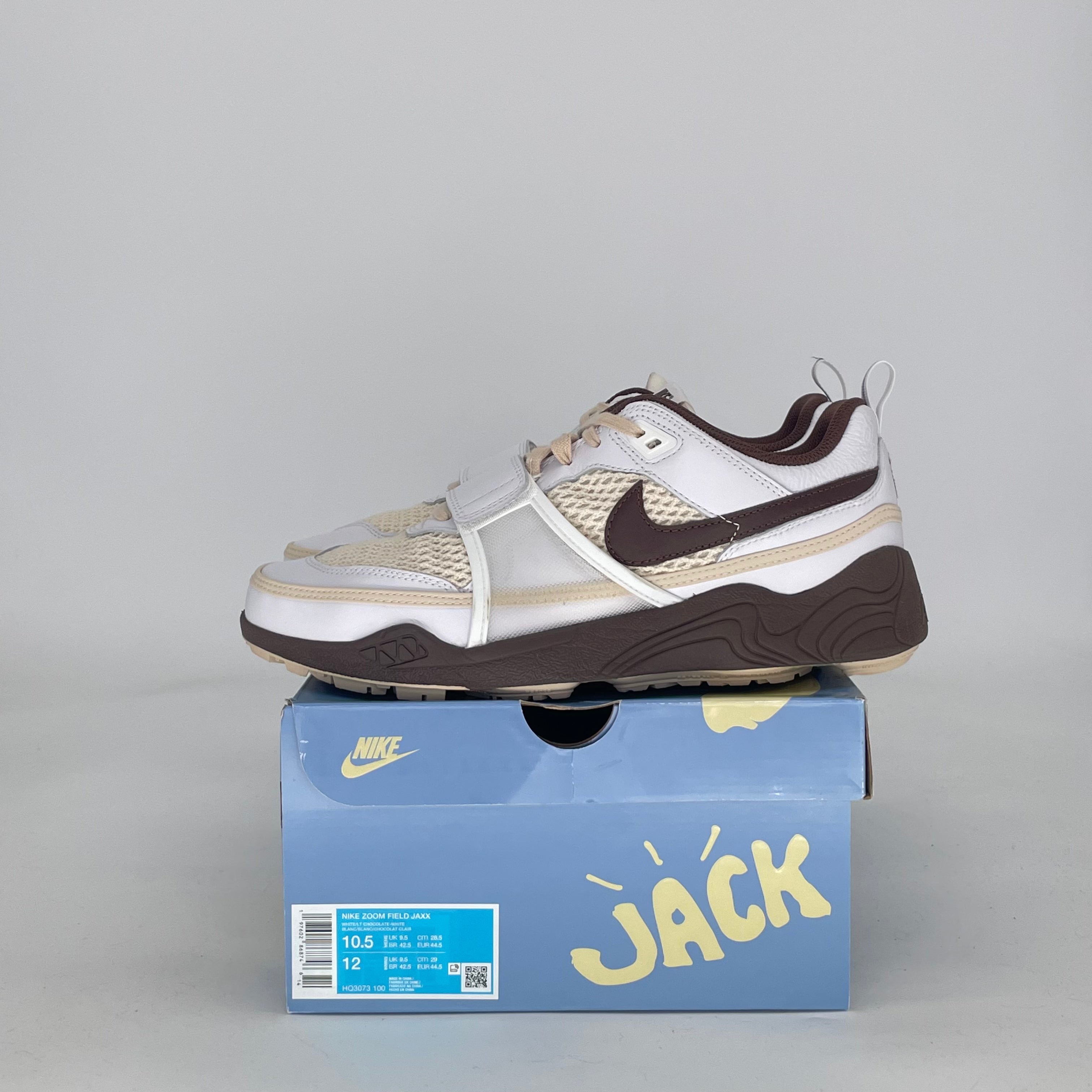 NIKE ZOOM FIELD JAXX TRAVIS SCOTT LIGHT CHOCOLATE HQ3073-100 SIZE 10.5/12W