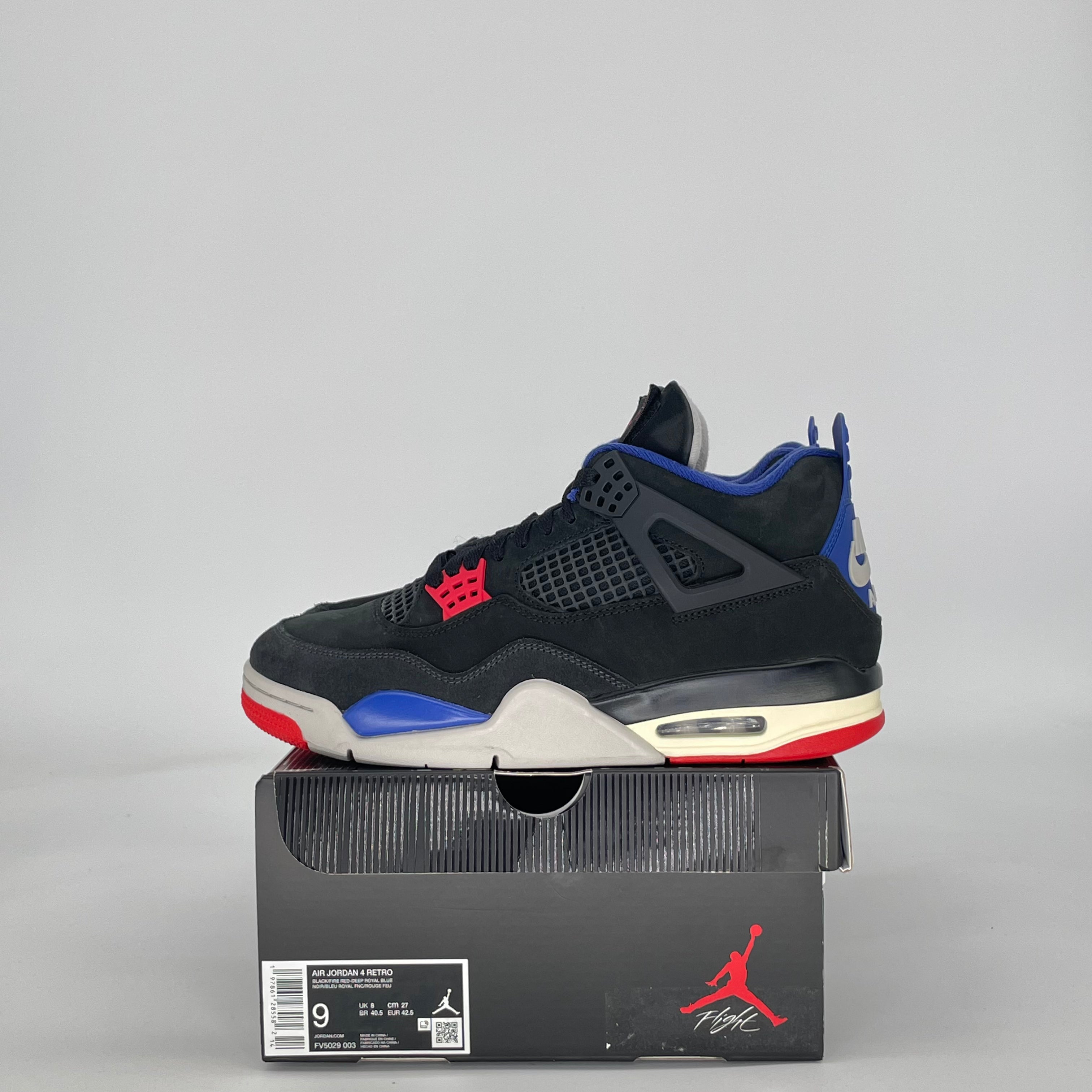 AIR JORDAN 4 RARE AIR (WHITE LETTERING) FV5029-003 SIZE 9/10.5W