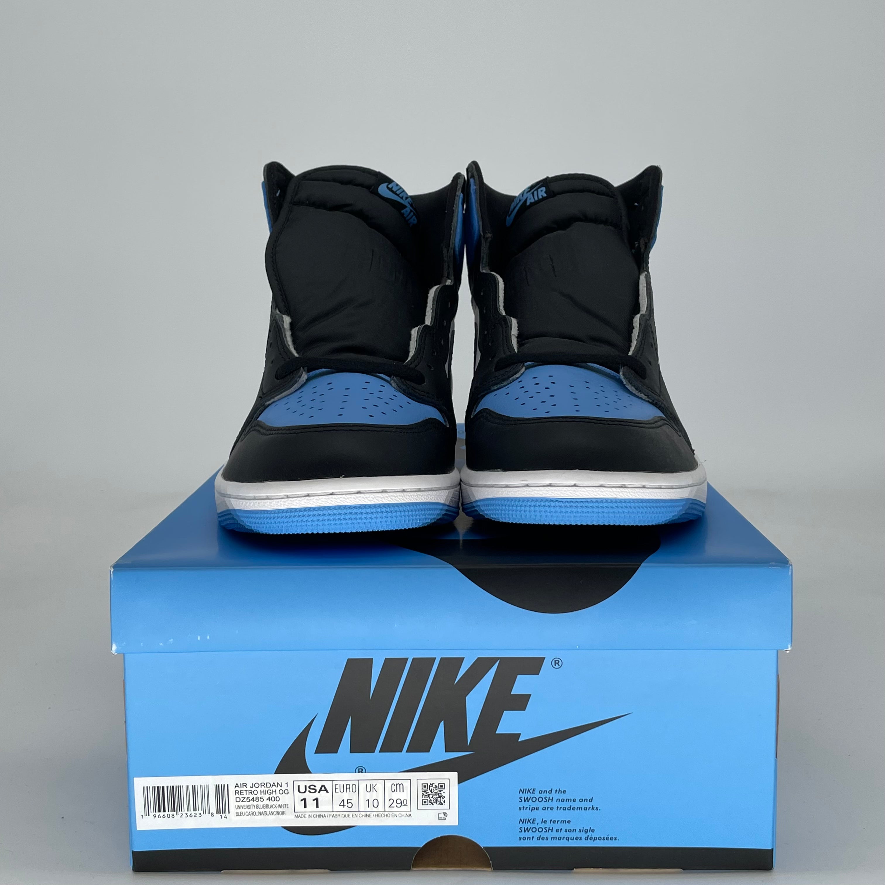 AIR JORDAN 1 UNC TOE DZ5485-400 SIZE 11/12.5W