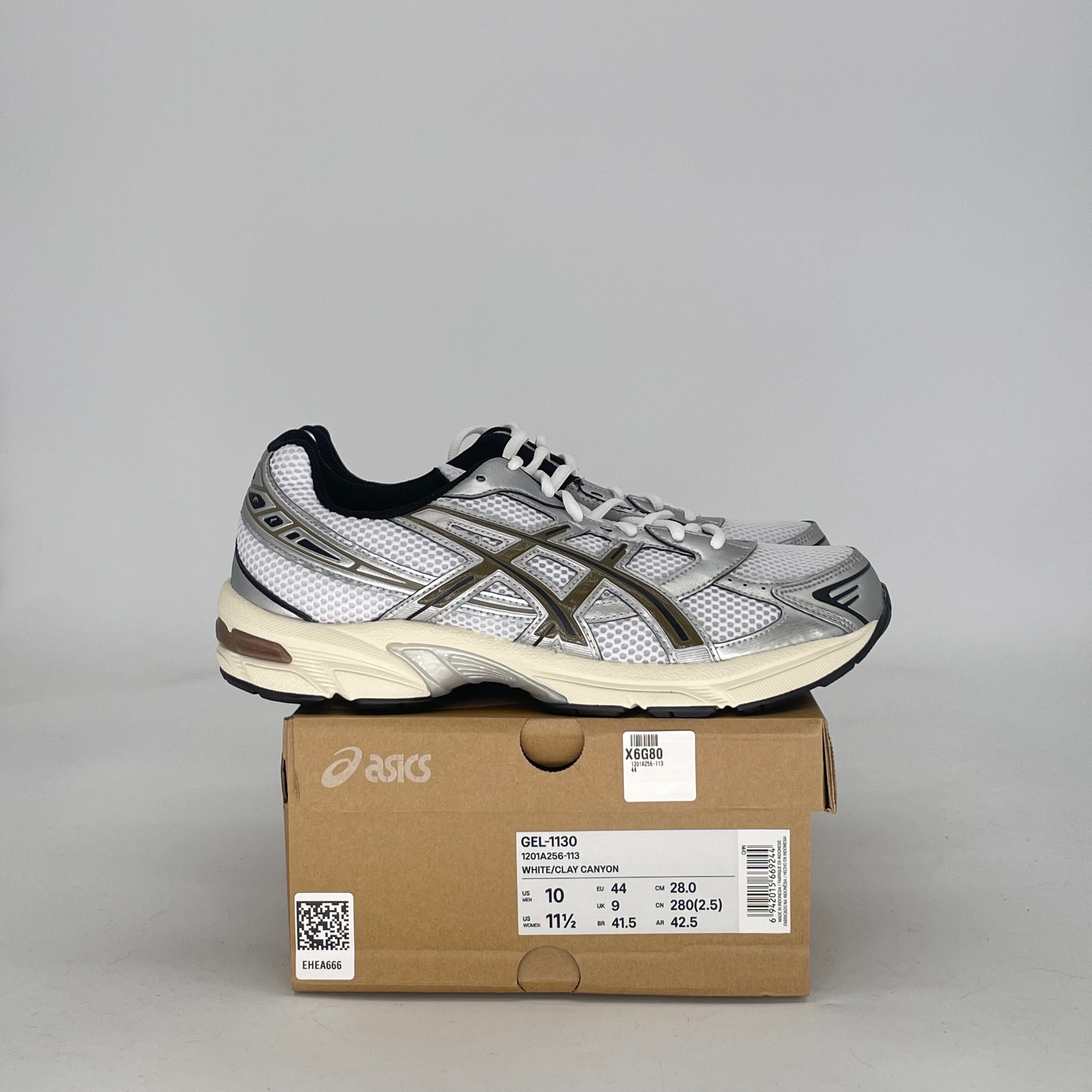 ASICS GEL-1130 WHITE CLAY CANYON 1201A256-113 SIZE 10/11.5W