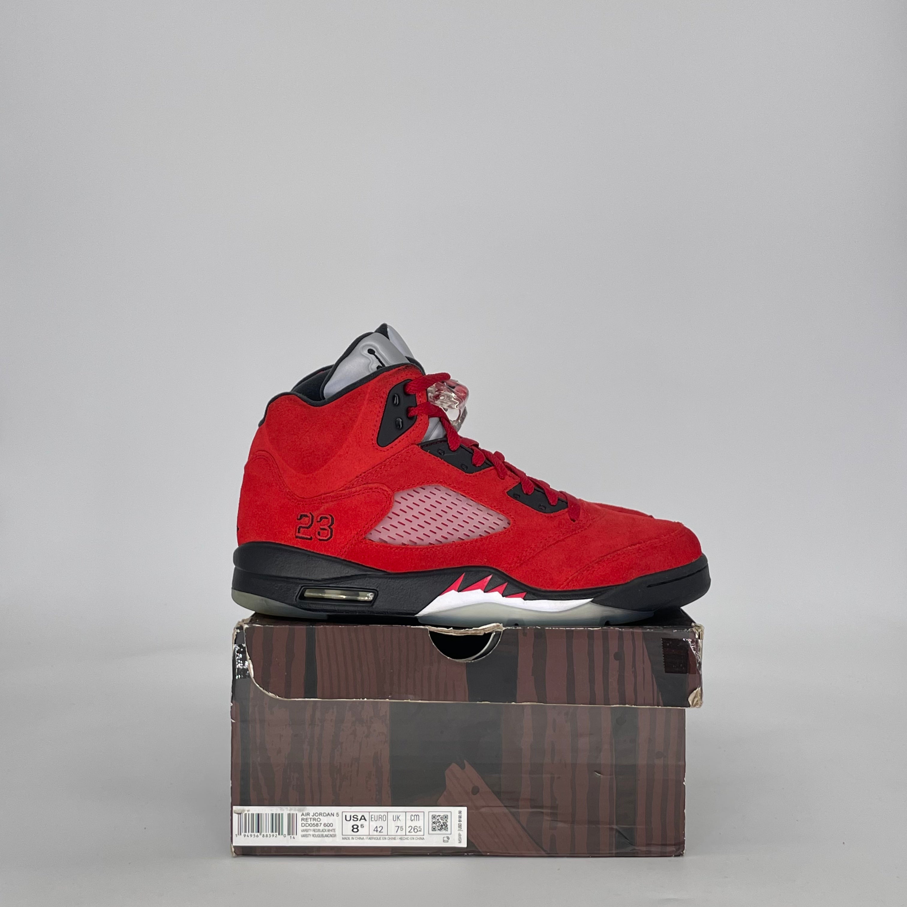 AIR JORDAN 5 RAGING BULL RED DD0587-600 SIZE 8.5/10W