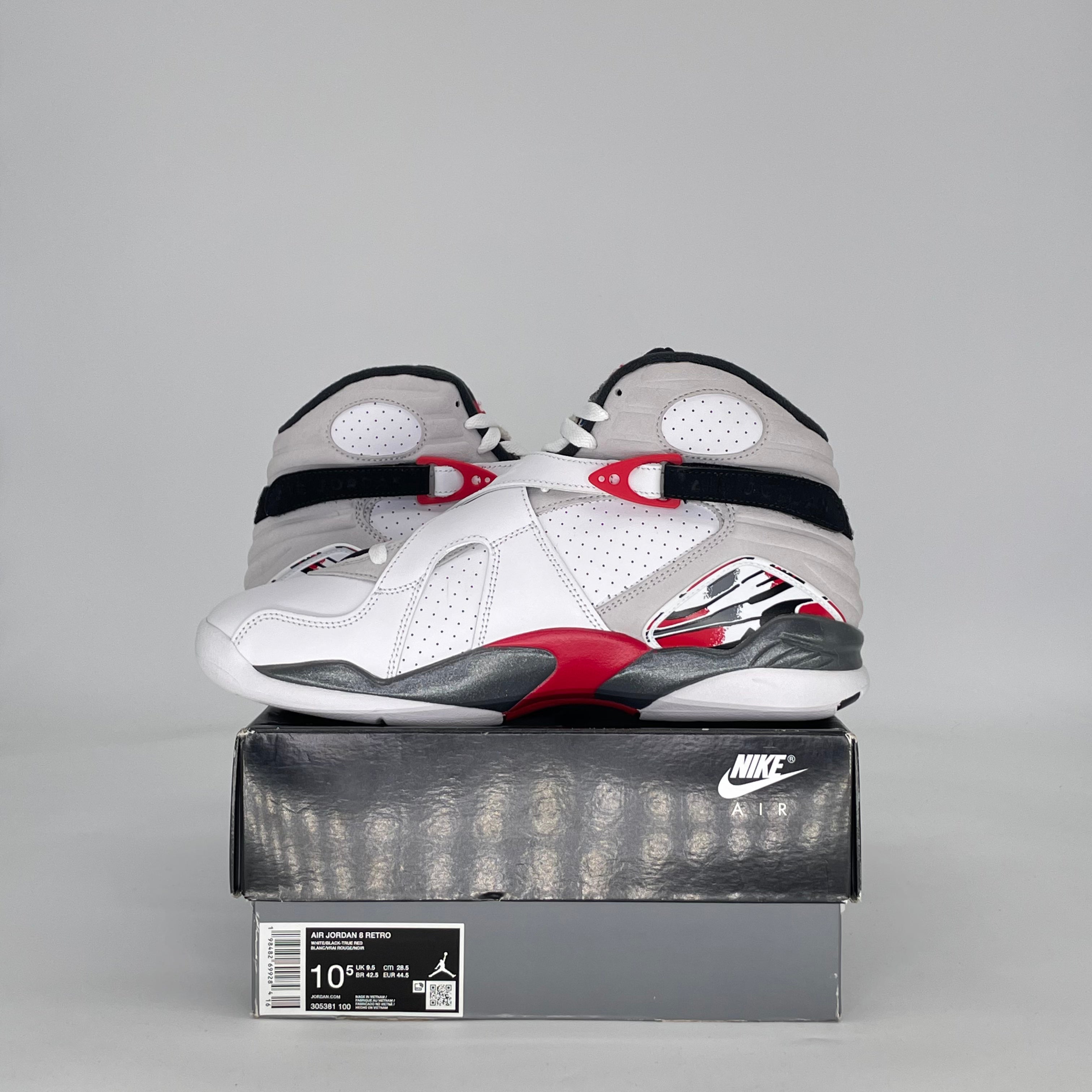 AIR JORDAN 8 WHITE TRUE RED (2025) 305381-100 SIZE 10.5/12W