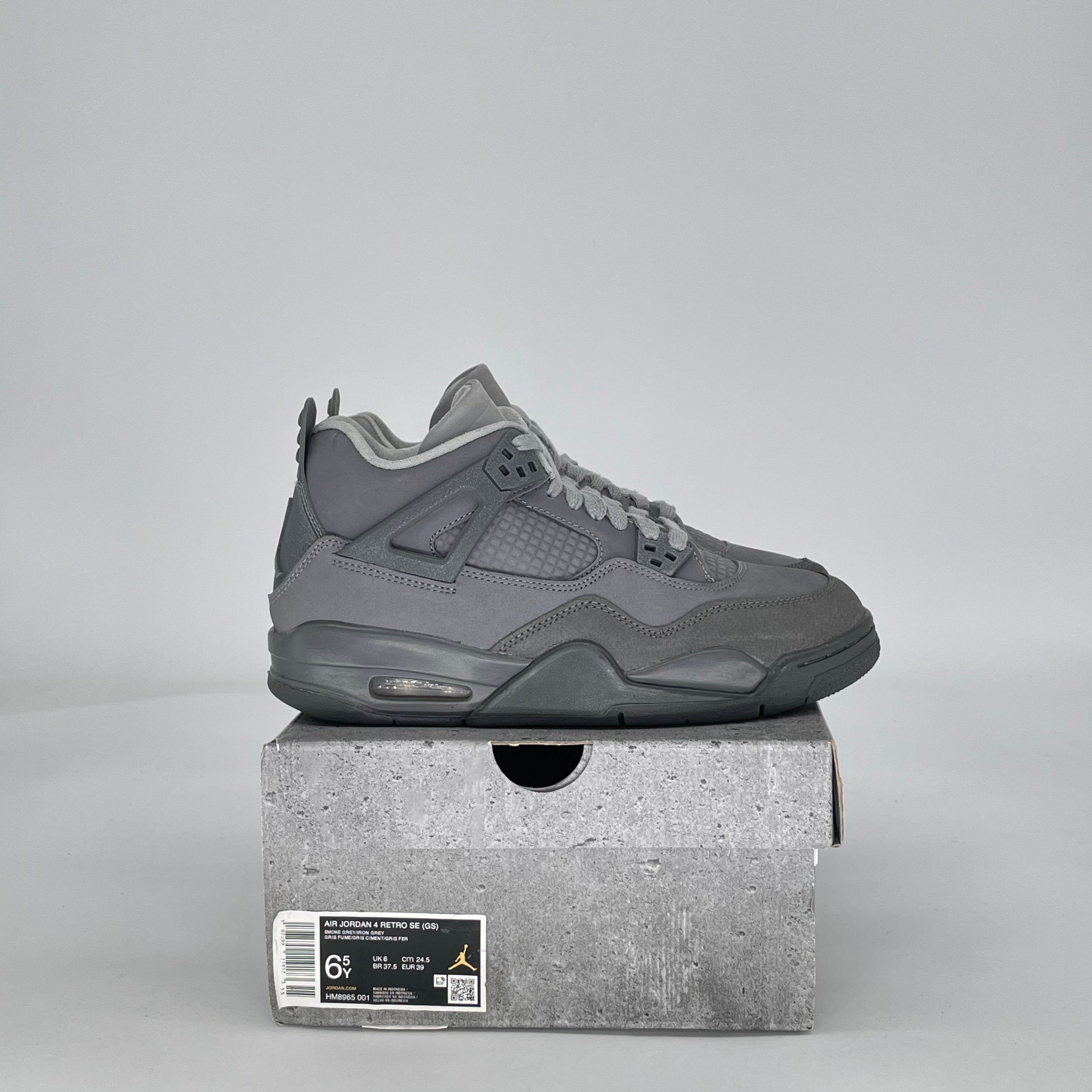 AIR JORDAN 4 PARIS OLYMPICS WET CEMENT HM8965-001 SIZE 6.5/8W GS