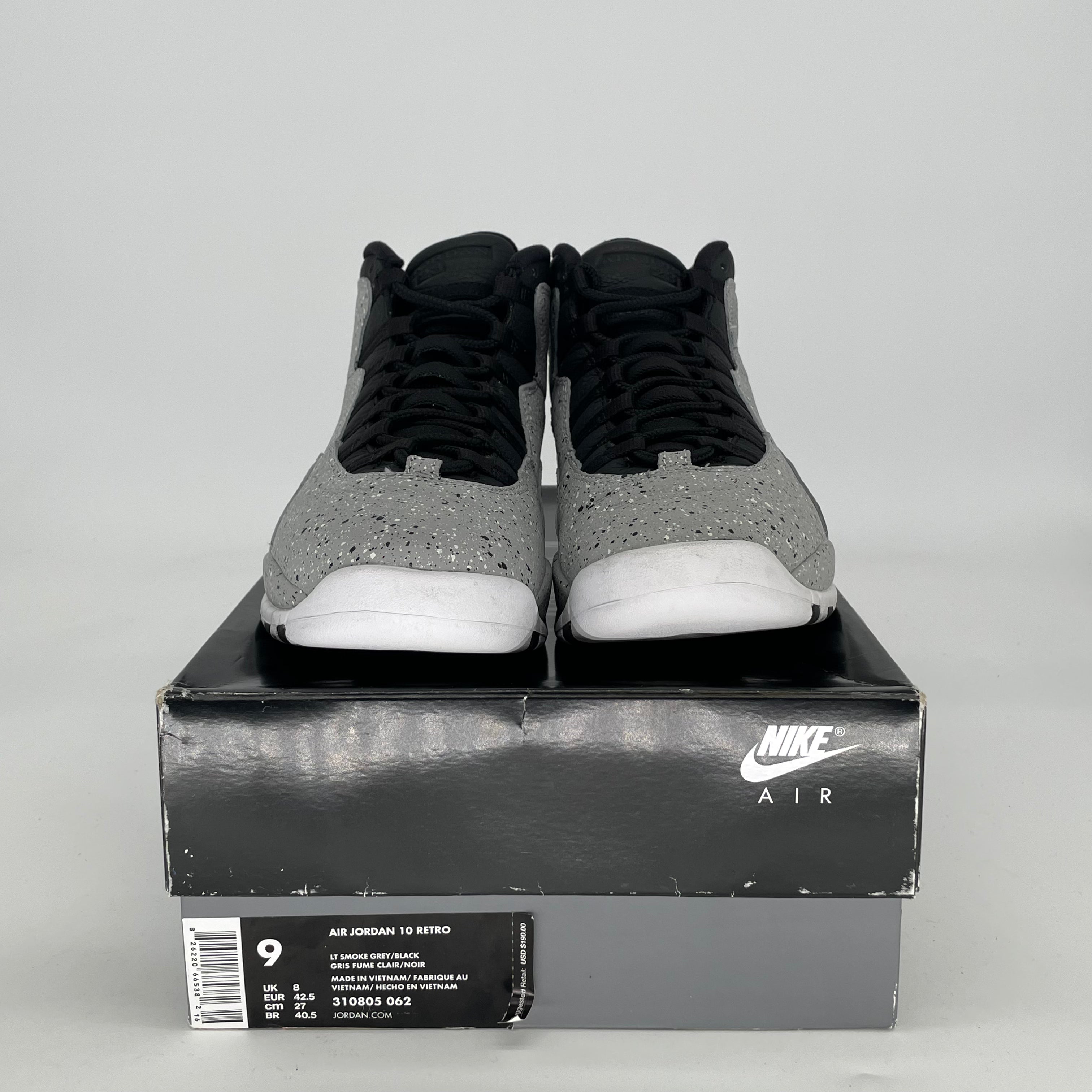 AIR JORDAN 10 LIGHT SMOKE GREY 310805-062 SIZE 9/10.5W