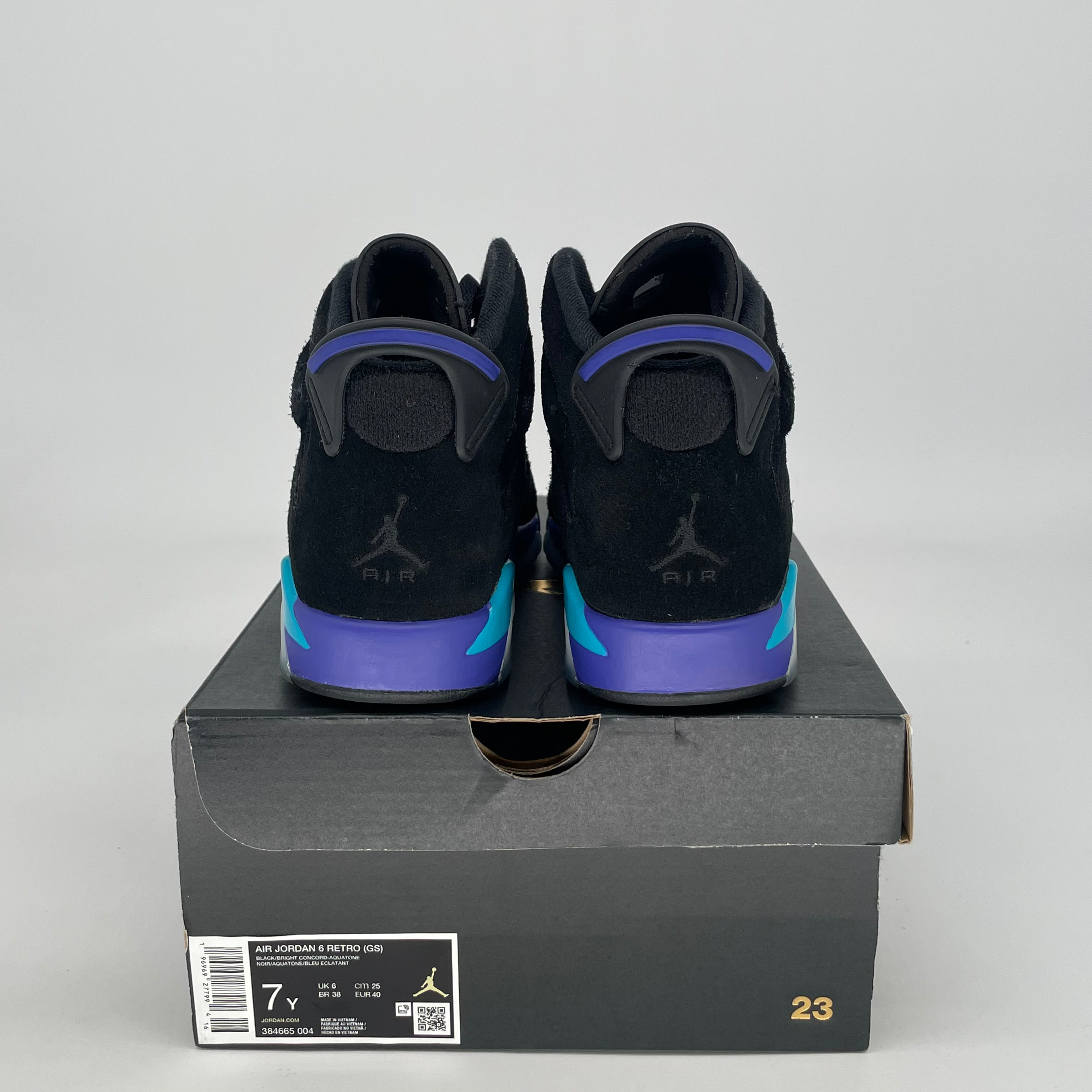 AIR JORDAN 6 AQUA 384665-004 SIZE 7/8.5W