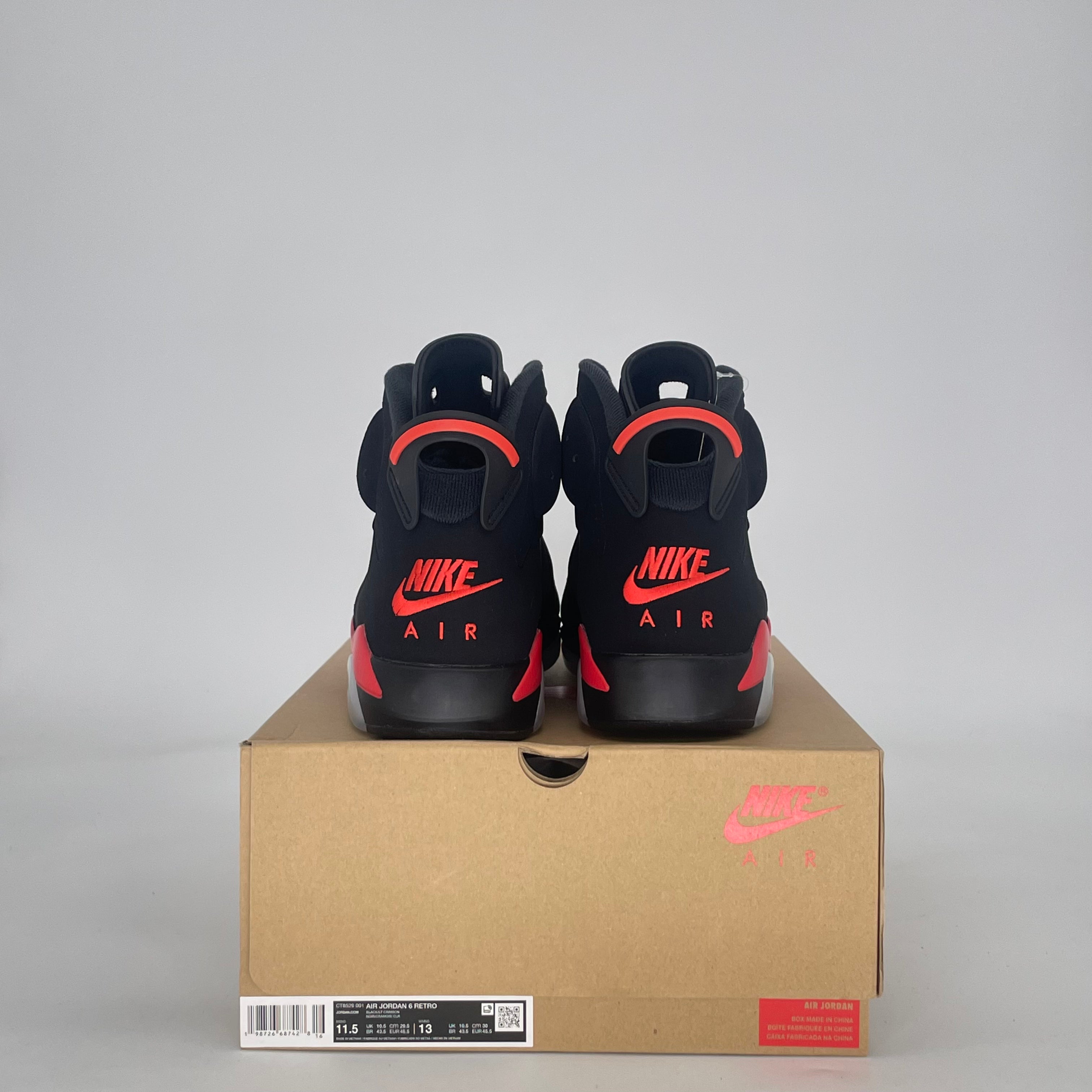 AIR JORDAN 6 INFRARED SALESMAN CT8529-001 SIZE 11.5/13W