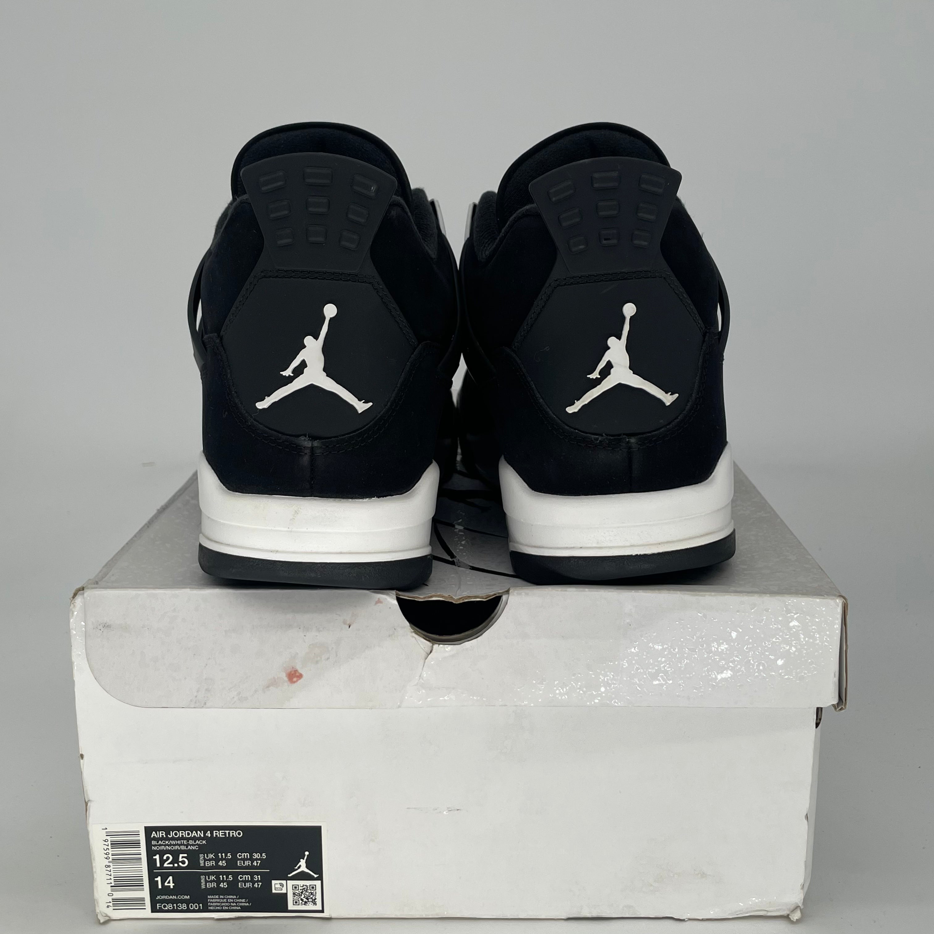 AIR JORDAN 4 WHITE THUNDER FQ8138-001 SIZE 12.5/14W