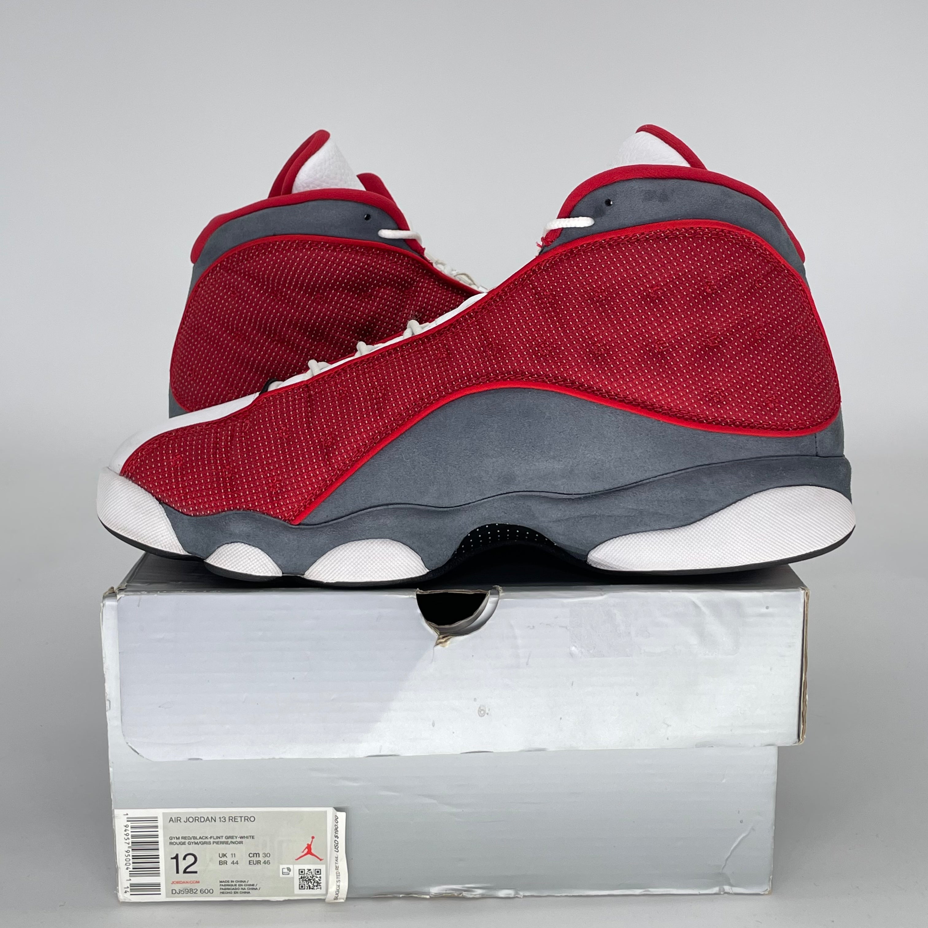 Air Jordan 13 Retro Gym Red Flint Grey Size 12/13.5W DJ5982-600