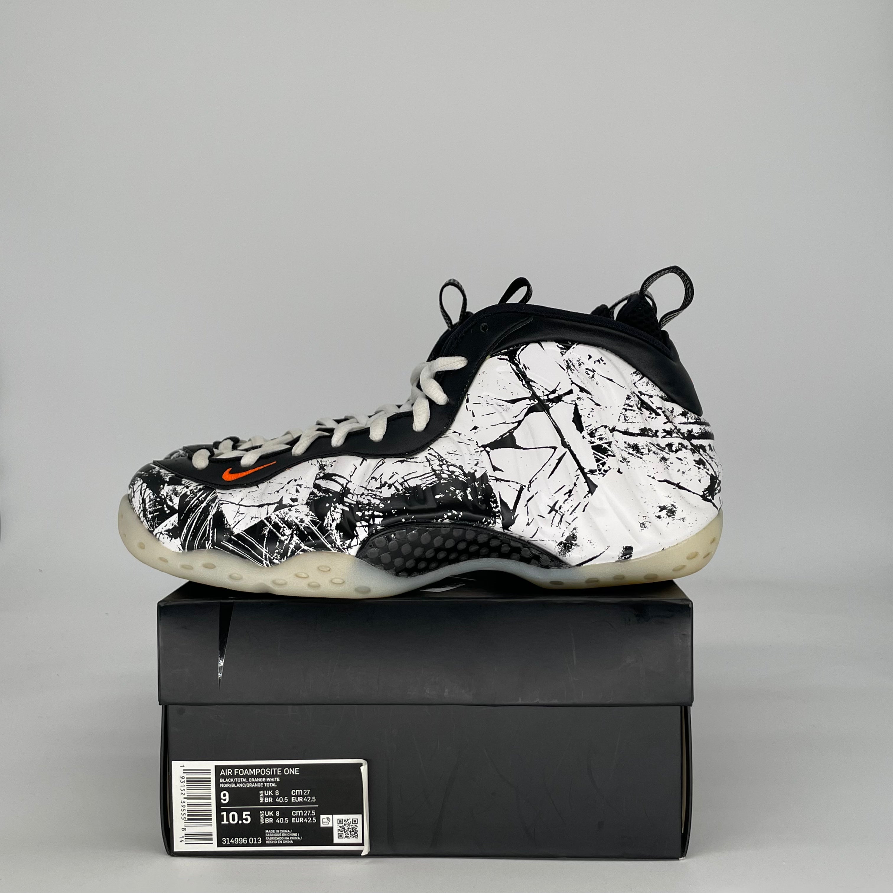 NIKE AIR FOAMPOSITE ONE SHATTERED BACKBOARD 314966-013 SIZE 9/10.5W