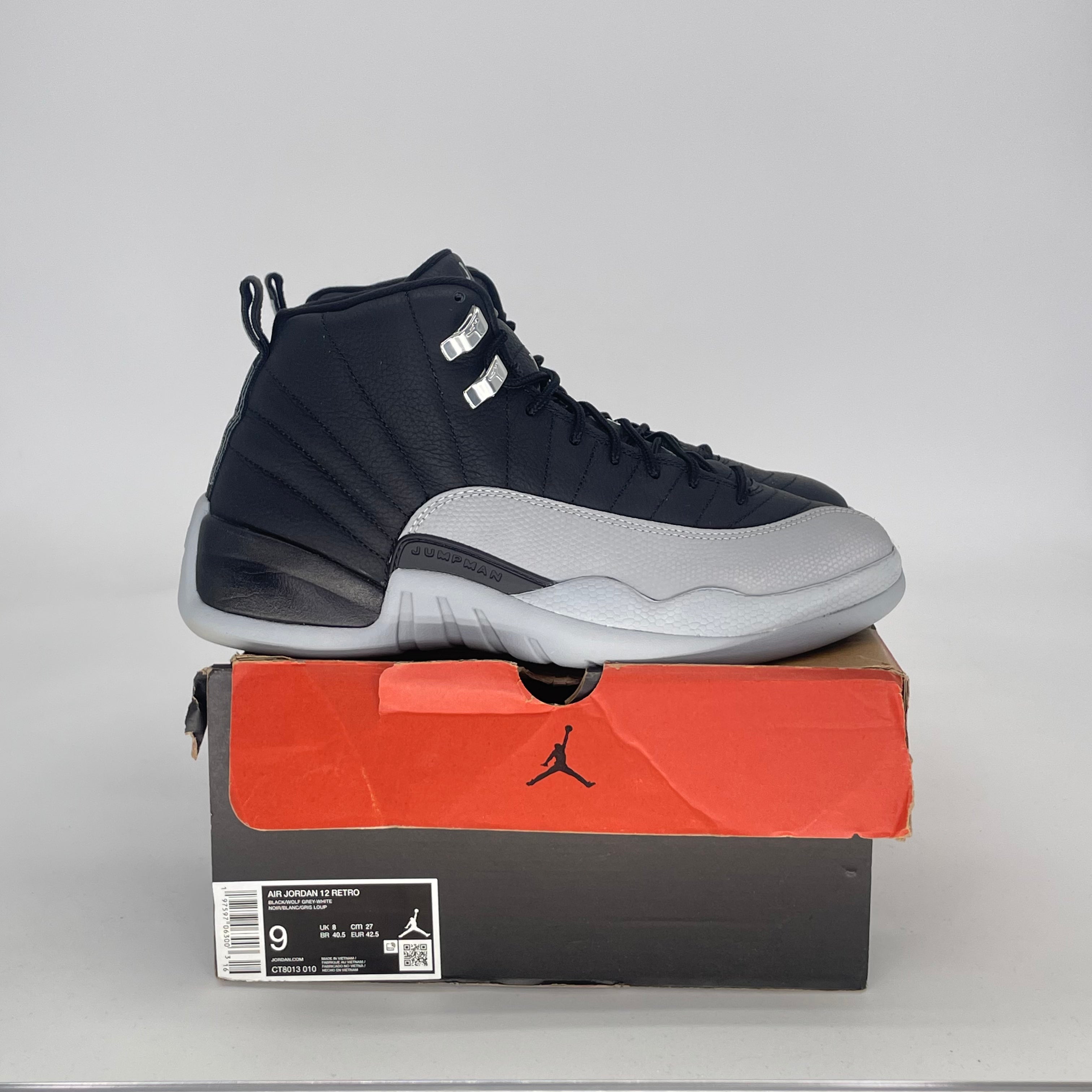 AIR JORDAN 12 BARONS CT8013-010 SIZE 9/10.5W