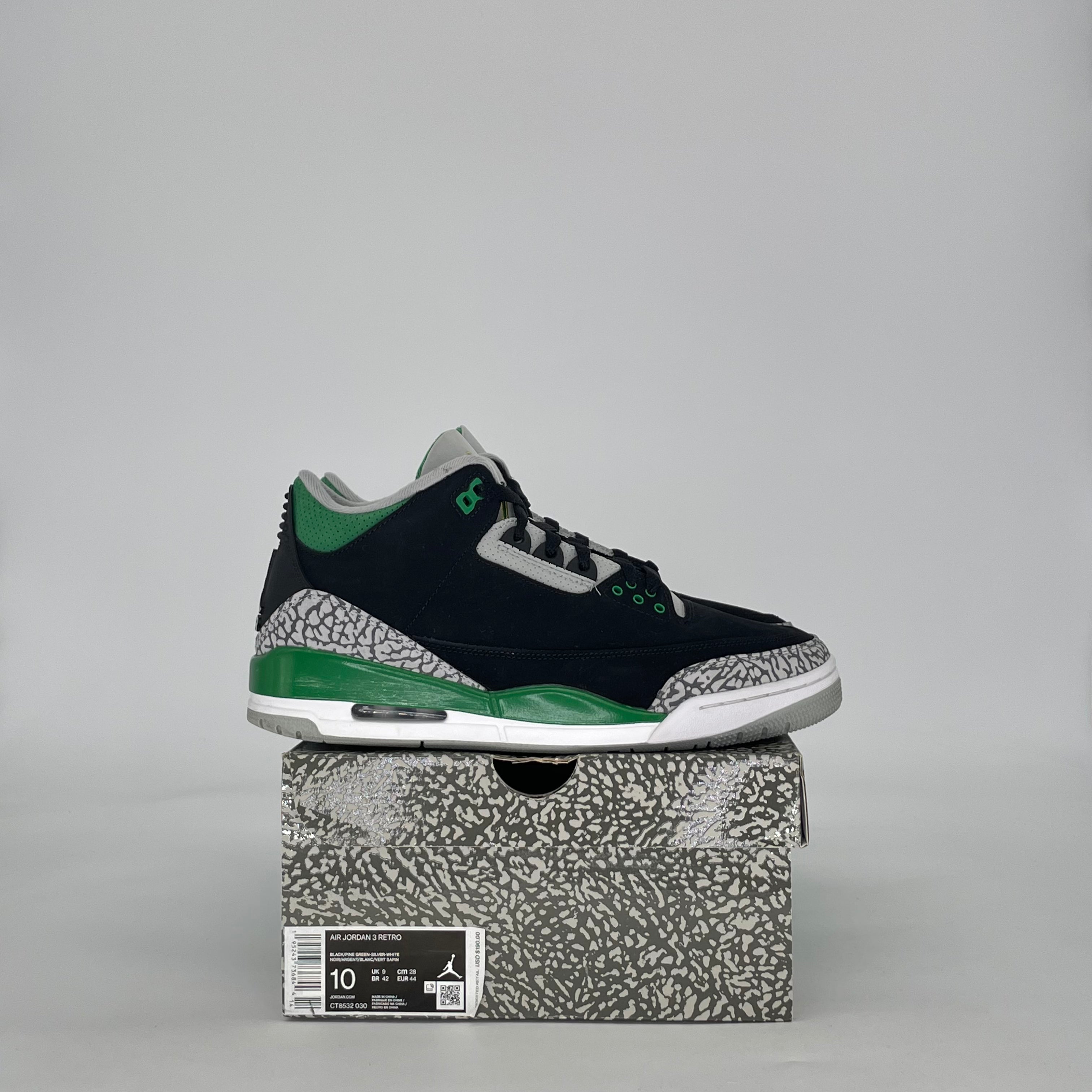AIR JORDAN 3 PINE GREEN CT8532-030 SIZE 10/11.5W
