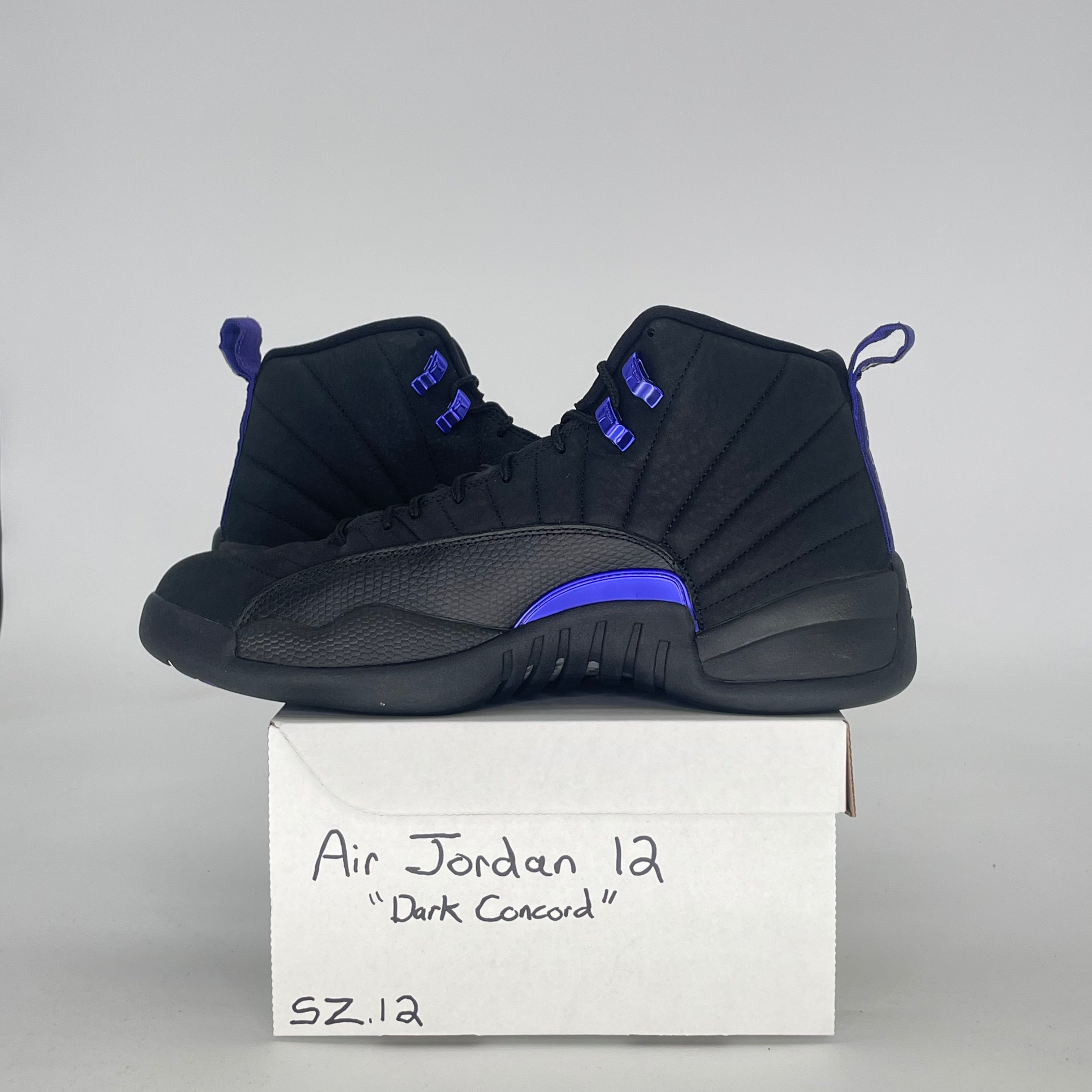 AIR JORDAN 12 BLACK DARK CONCORD CT8013-005 SIZE 12/13.5W