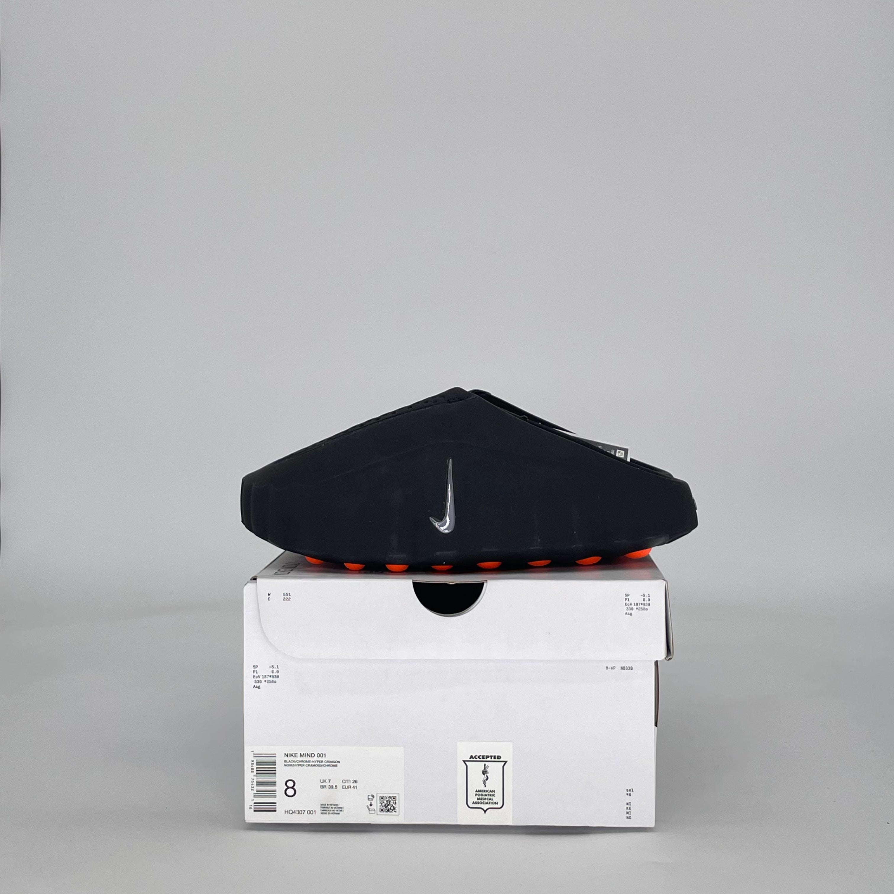 NIKE MIND 001 SLIDE BLACK CHROME HQ4307-001 SIZE 8/9.5W