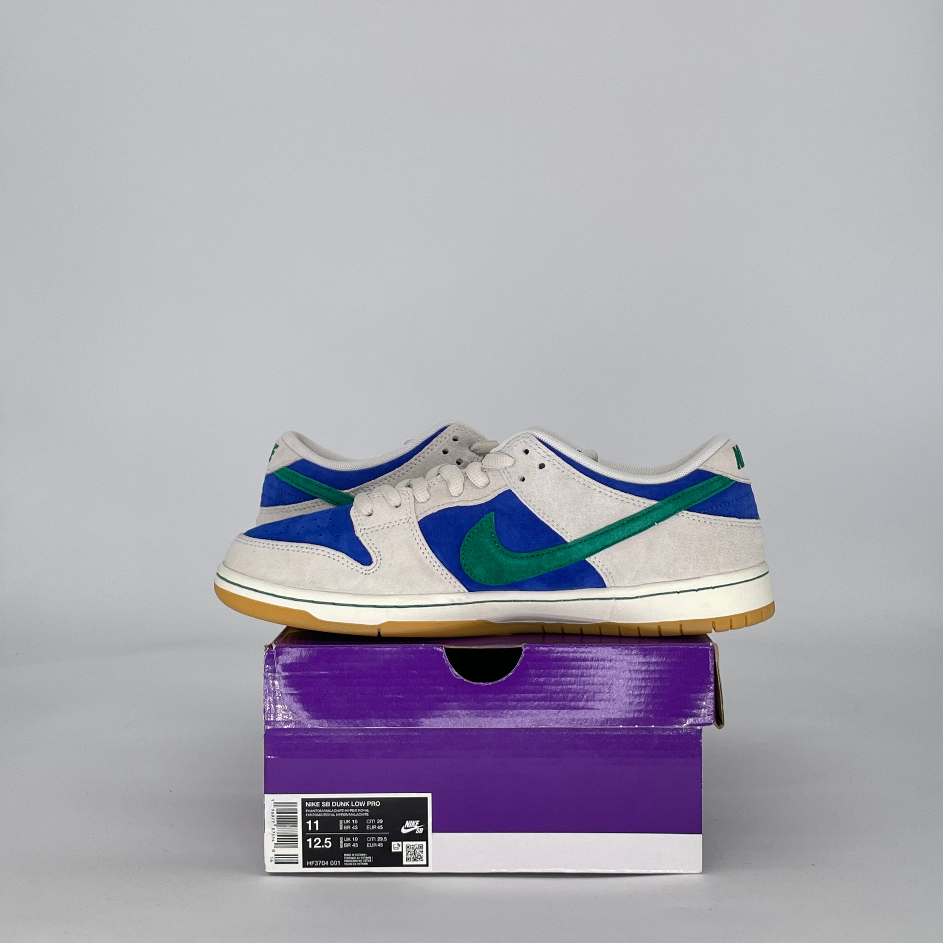 NIKE SB DUNK LOW HYPER ROYAL MALACHITE HF3704-001 SIZE 11/12.5W