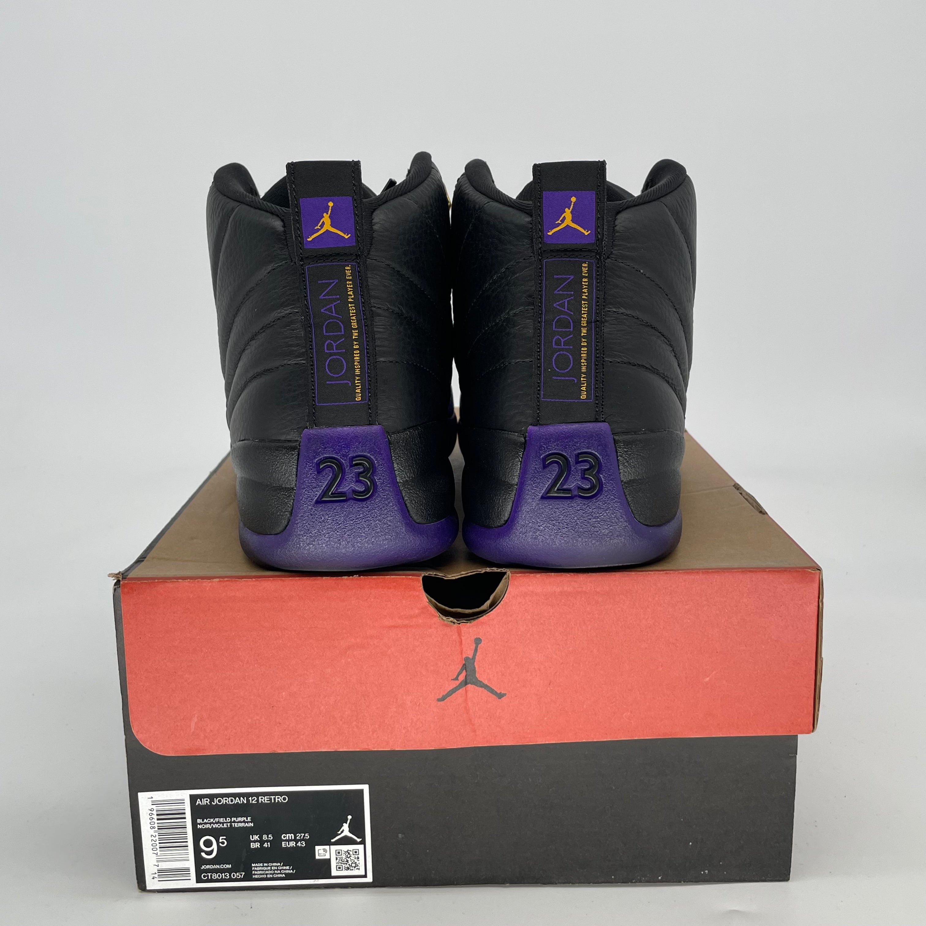AIR JORDAN 12 FIELD PURPLE CT8013-057 SIZE 9.5/11W