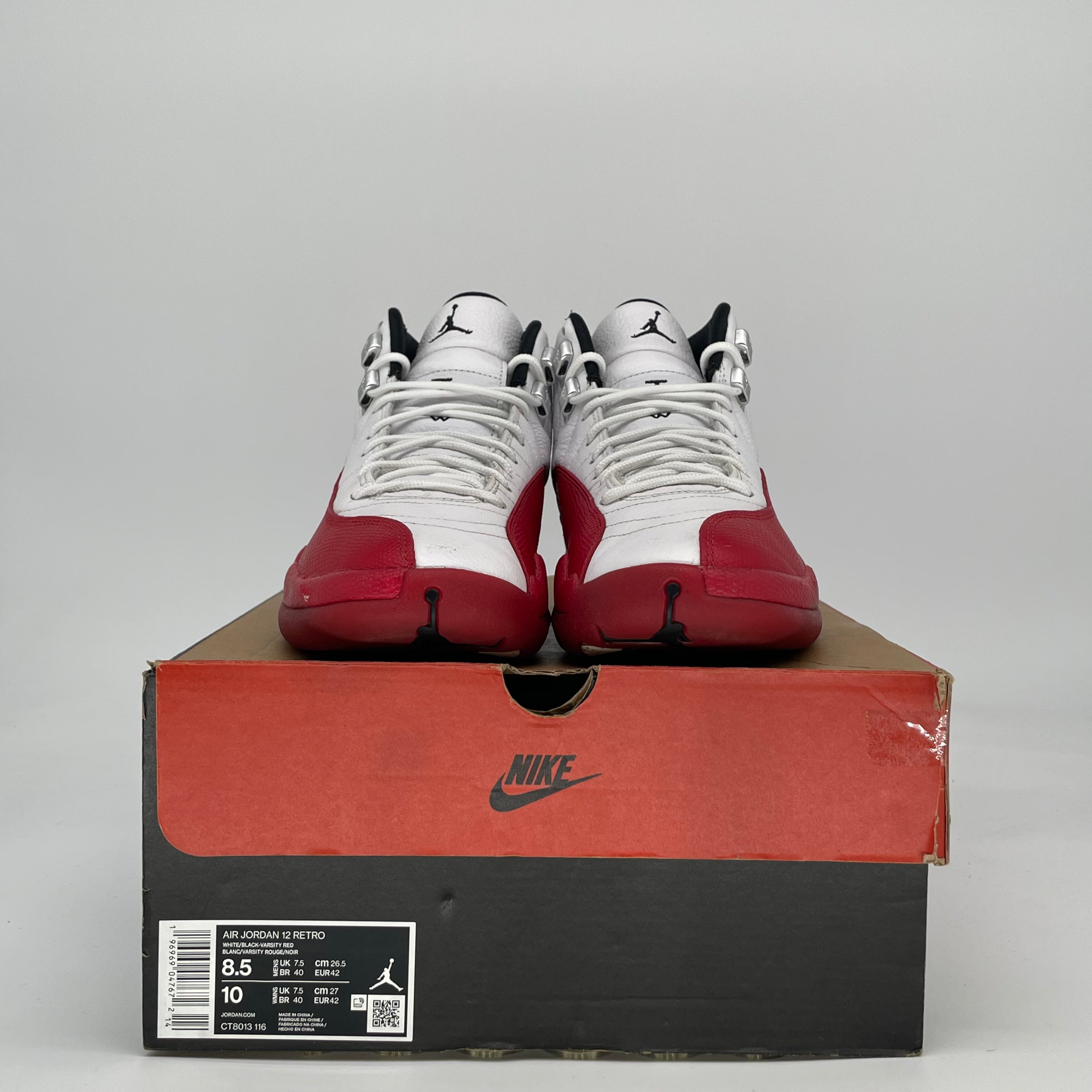 AIR JORDAN 12 CHERRY CT8013-116 SIZE 8.5/10W