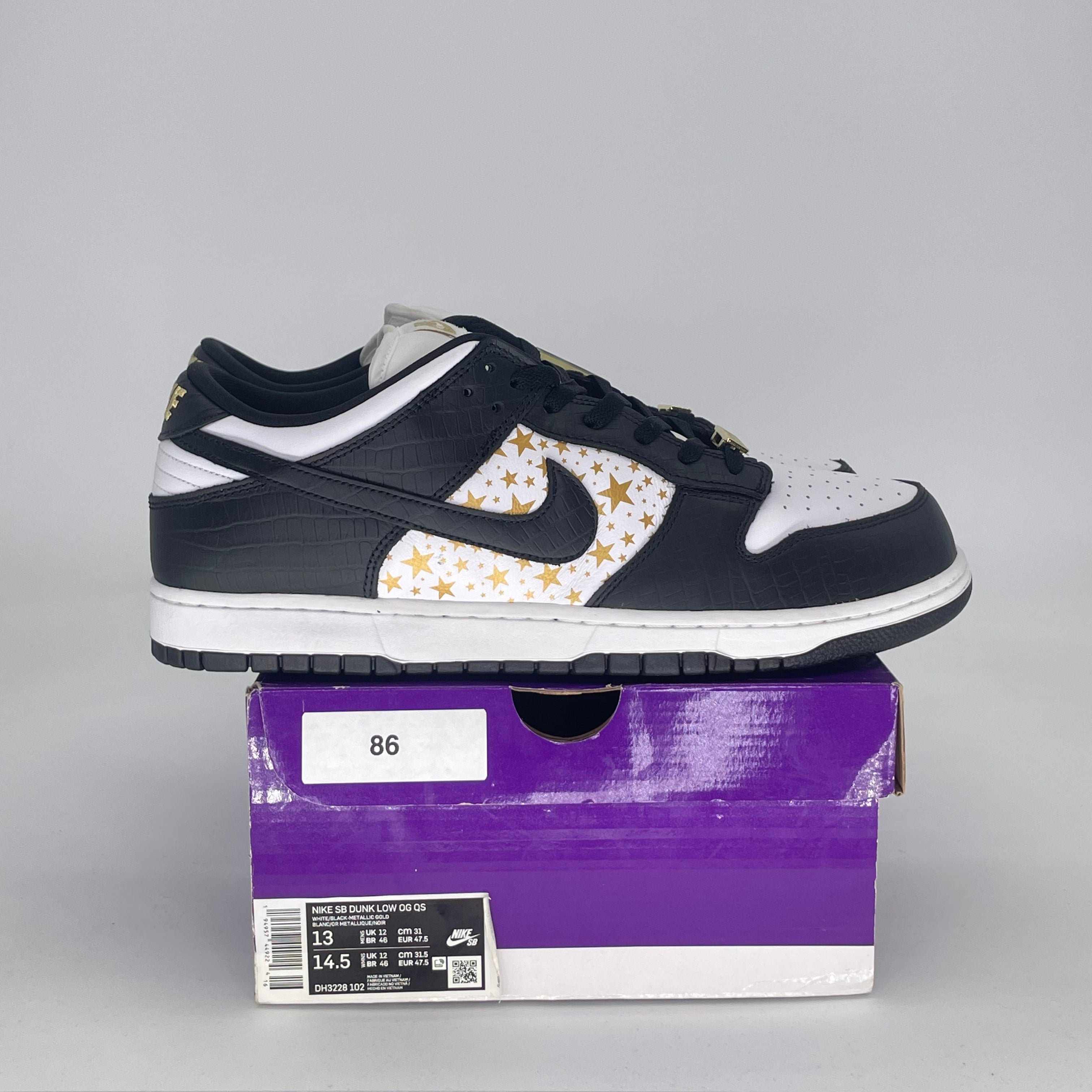 NIKE SB DUNK LOW SUPREME STARS BLACK (2021) DH3228-102 SIZE 13/14.5W