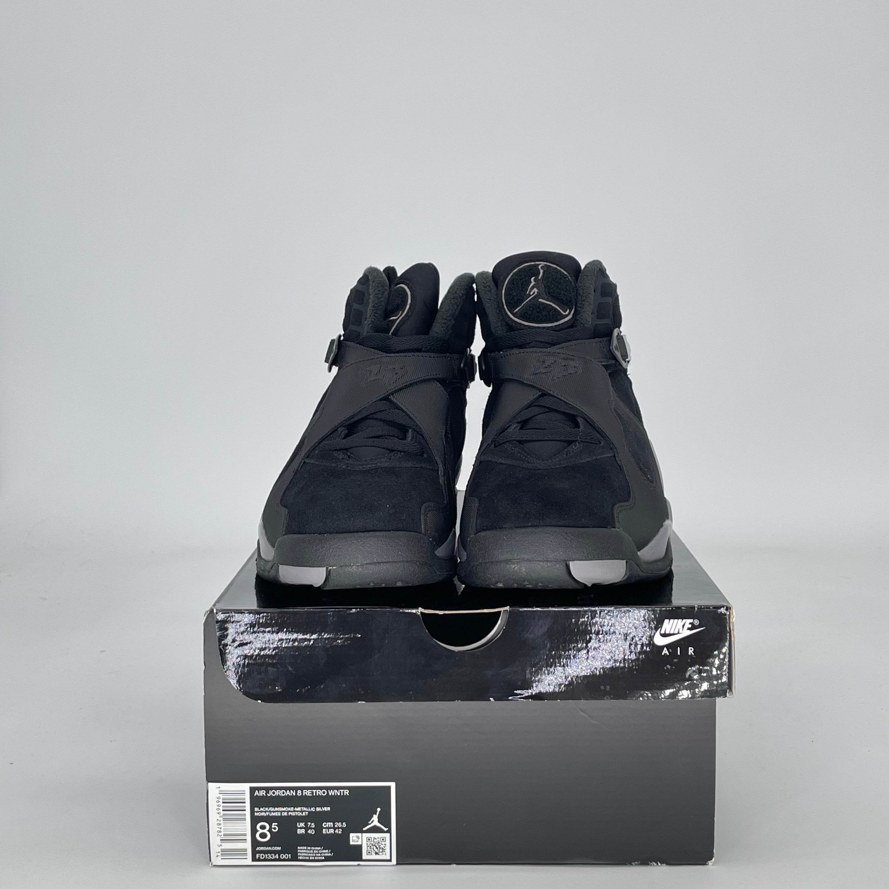 AIR JORDAN 8 WINTERIZED GUNSMOKE FD1334-001 SIZE 8.5/10W