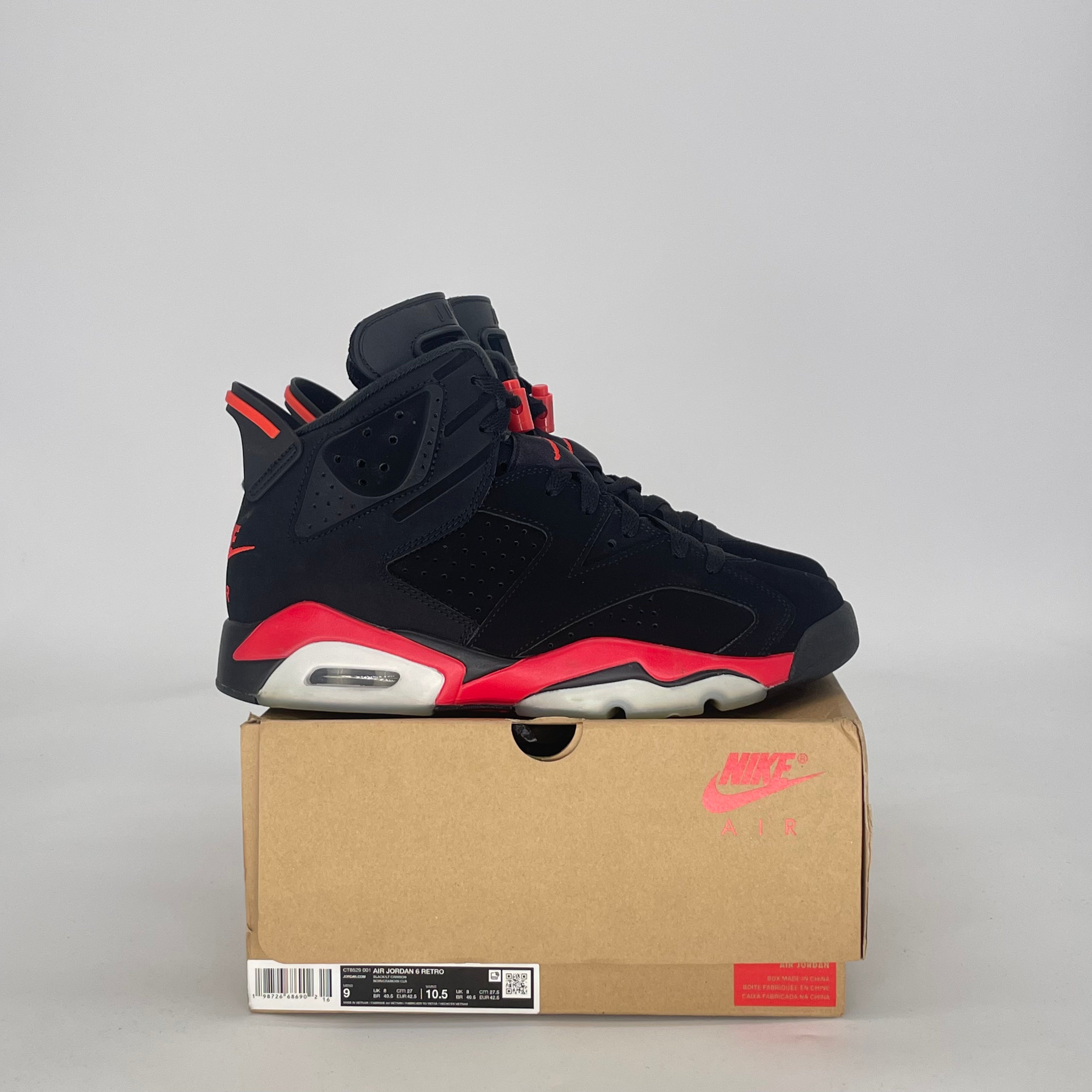 AIR JORDAN 6 INFRARED SALESMAN CT8529-001 SIZE 9/10.5W