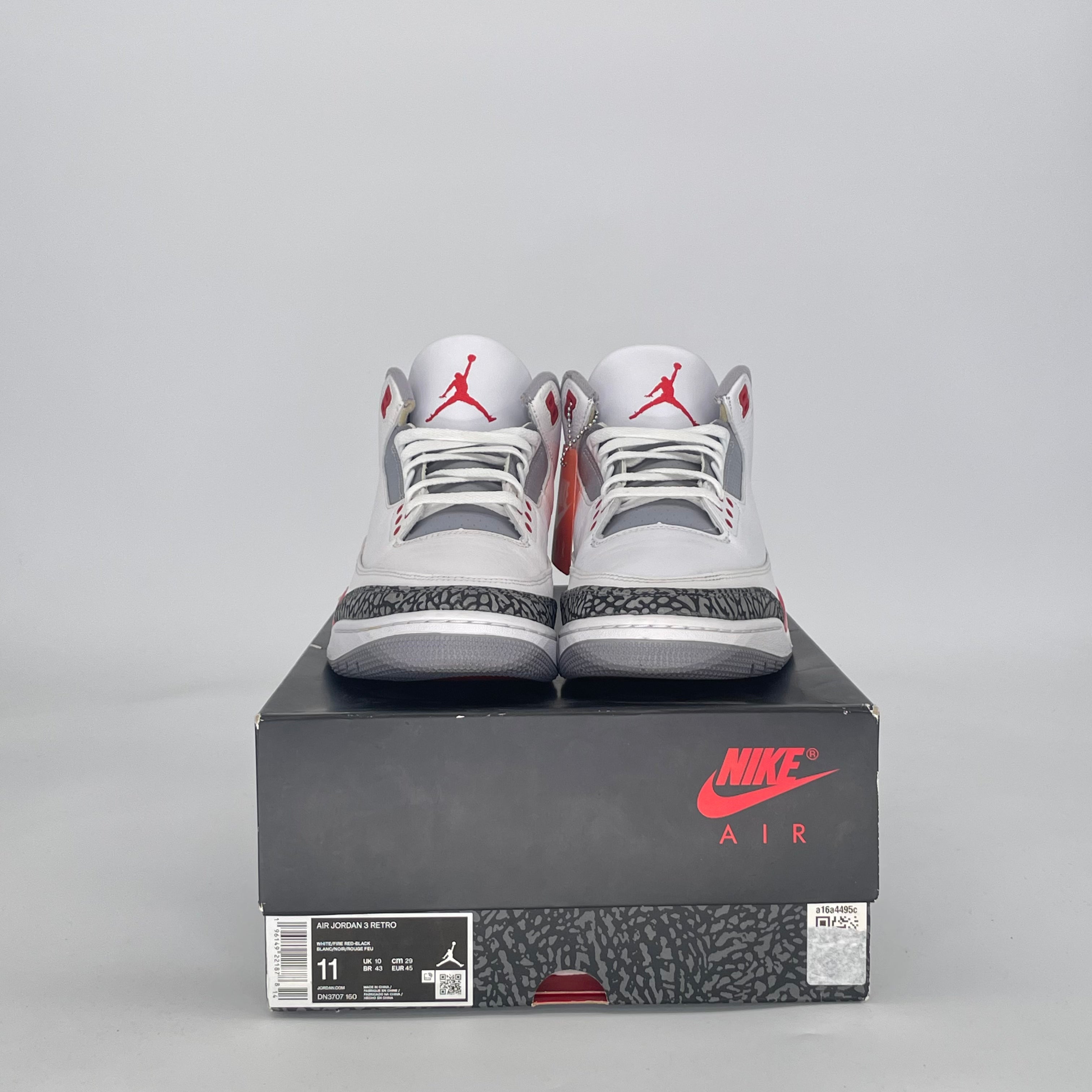AIR JORDAN 3 FIRE RED DN3707-160 SIZE 11/12.5W