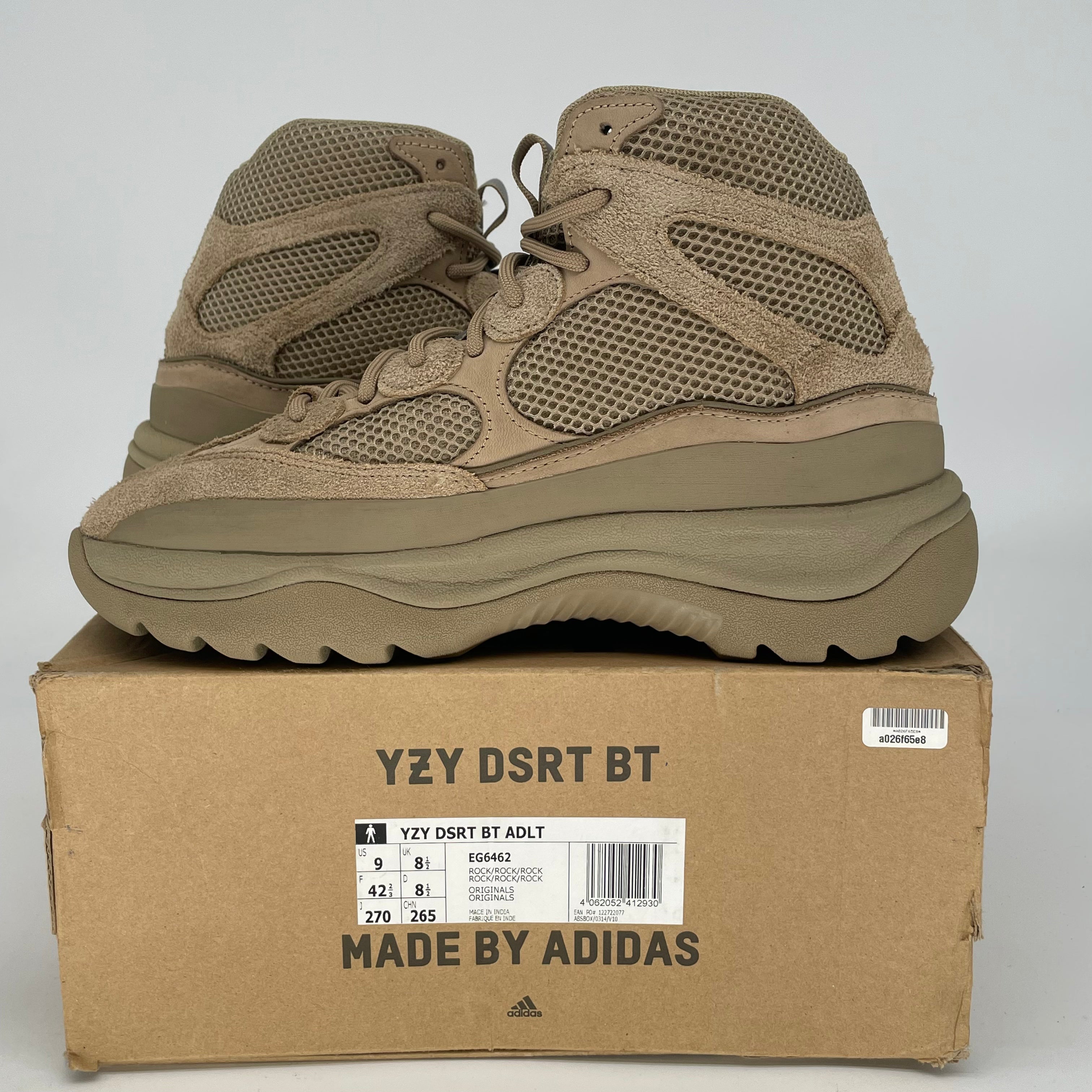 ADIDAS YEEZY DESERT BOOT ROCK EG6462 SIZE 9/10.5W