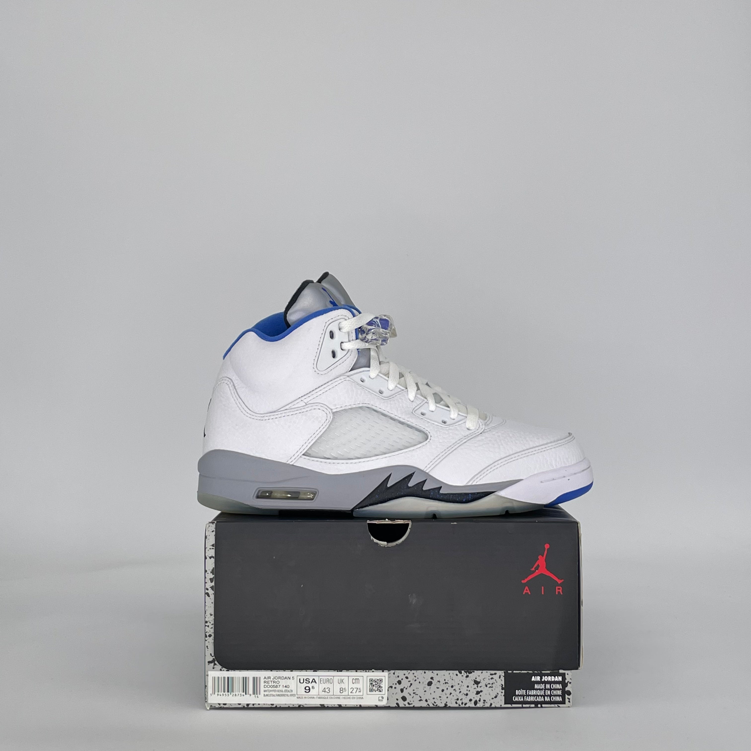AIR JORDAN 5 WHITE STEALTH (2021) DD0587-140 SIZE 9.5/11W